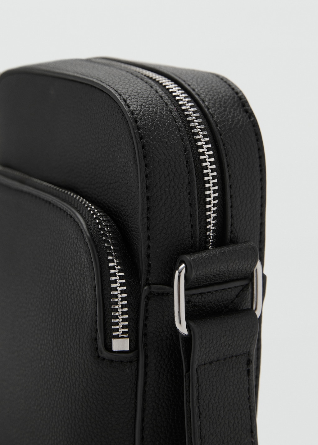 Patent faux-leather shoulder bag