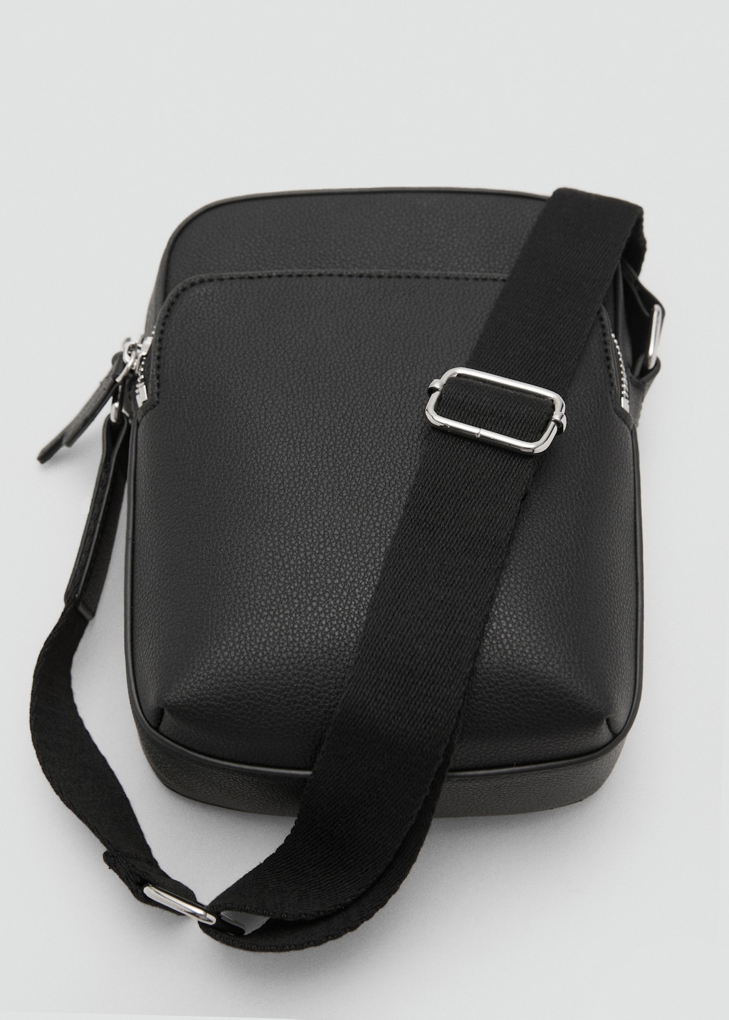 Patent faux-leather shoulder bag