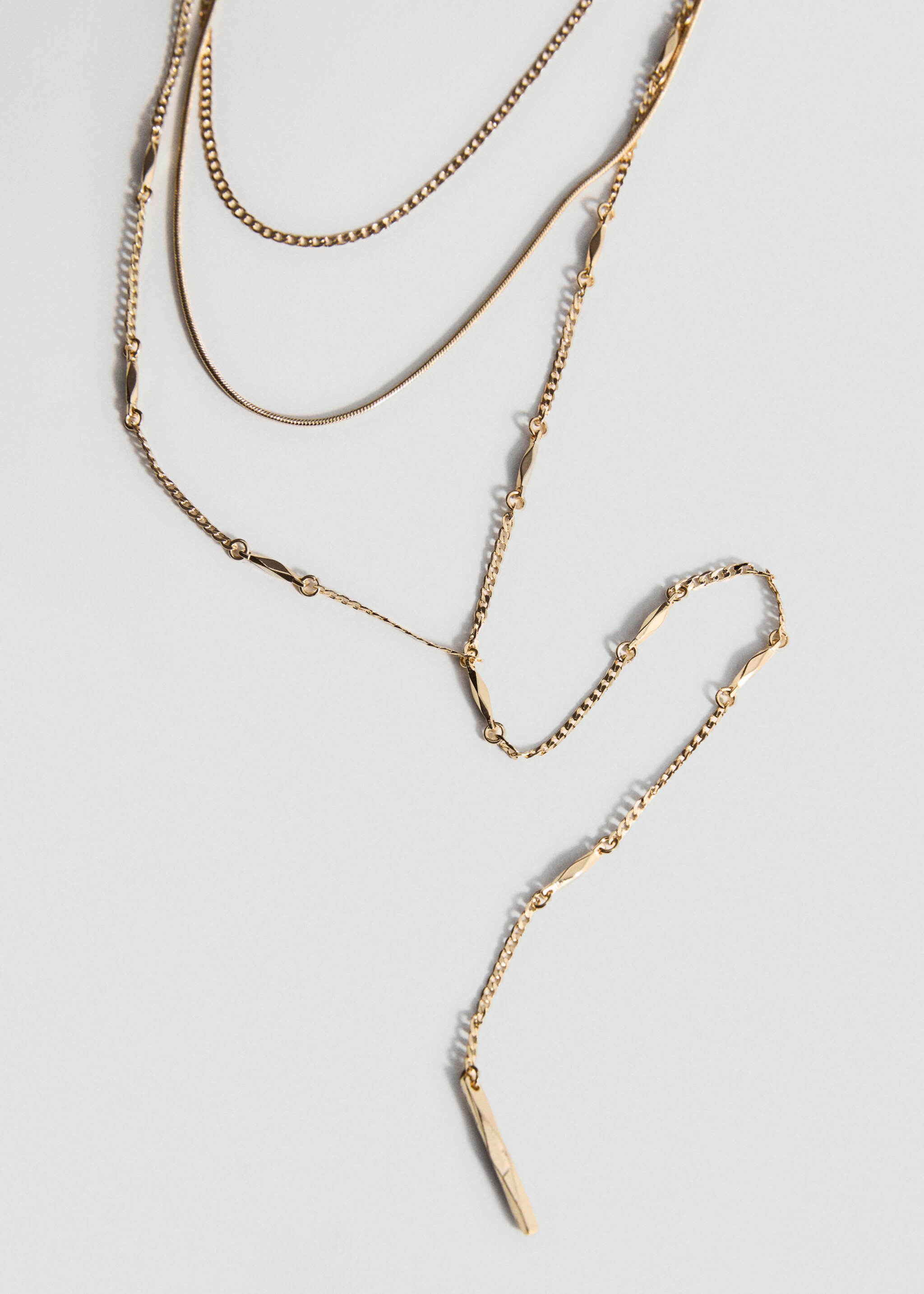Long triple necklace - Medium plane