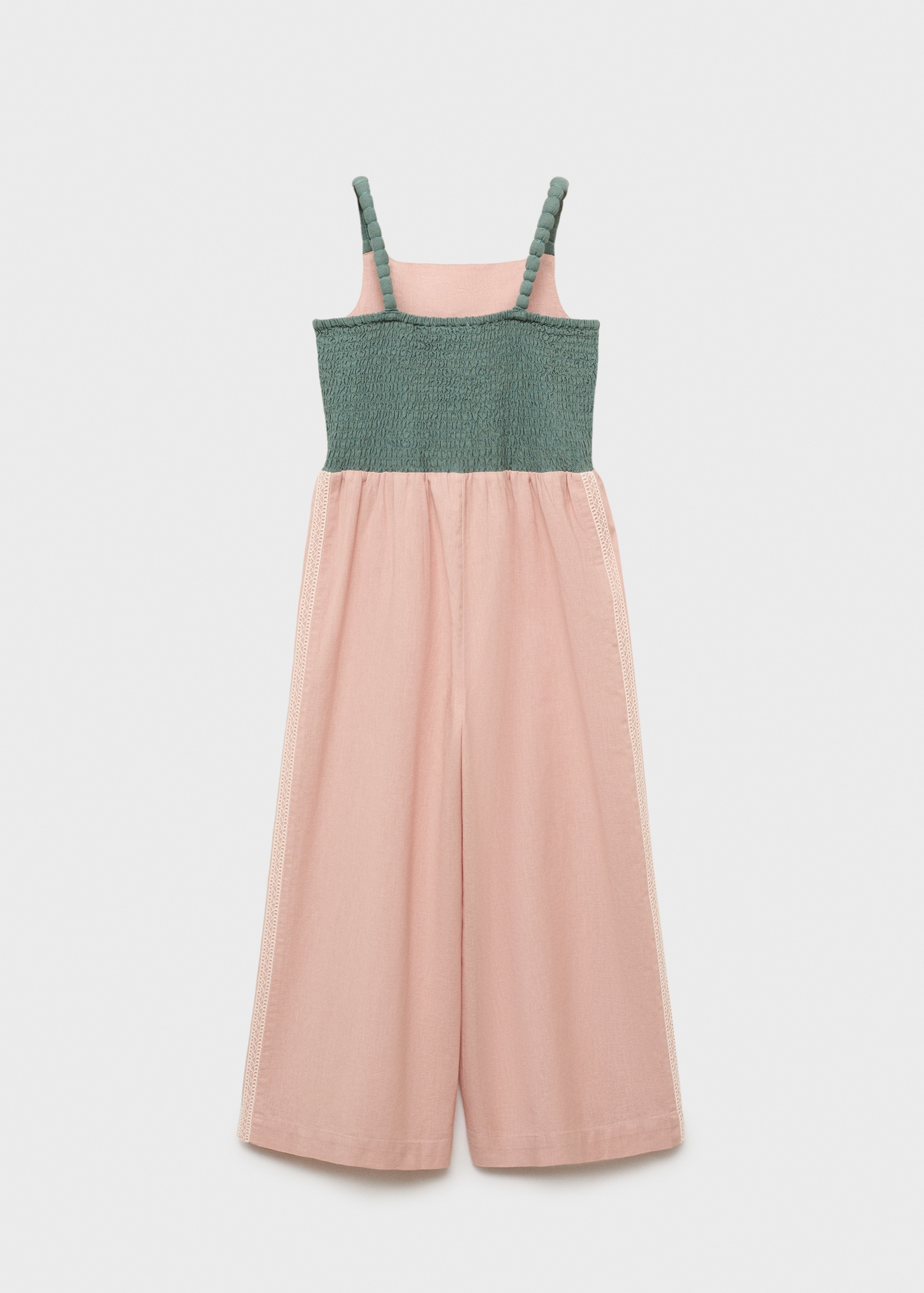 Long jumpsuit with embroidered details MANGO Indonesia