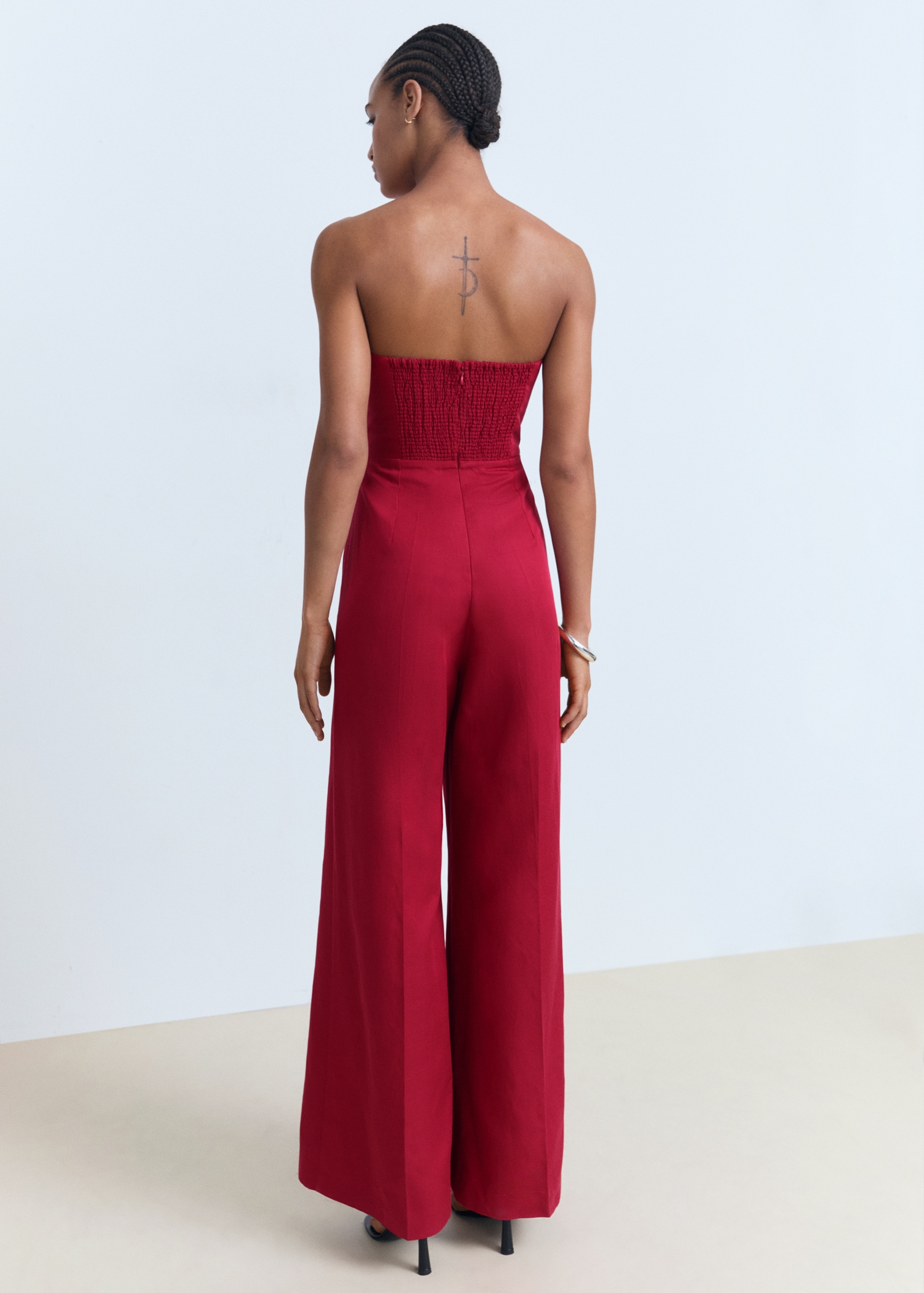 Combinaison bustier en lin mélangé - Verso de l’article