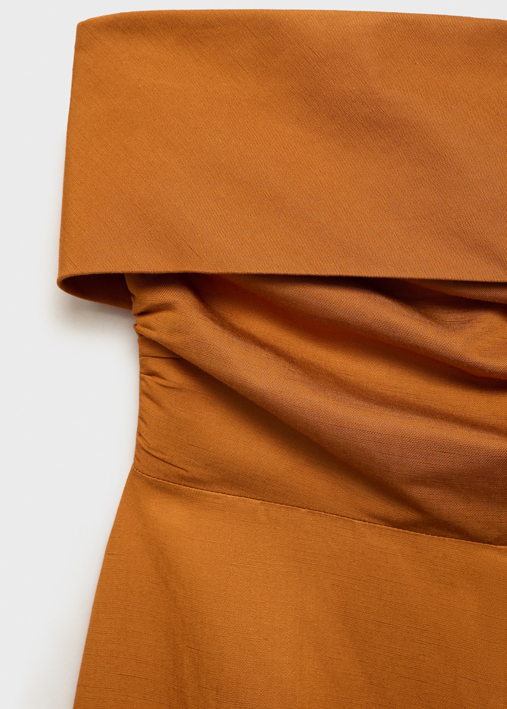 Linen-blend strapless jumpsuit