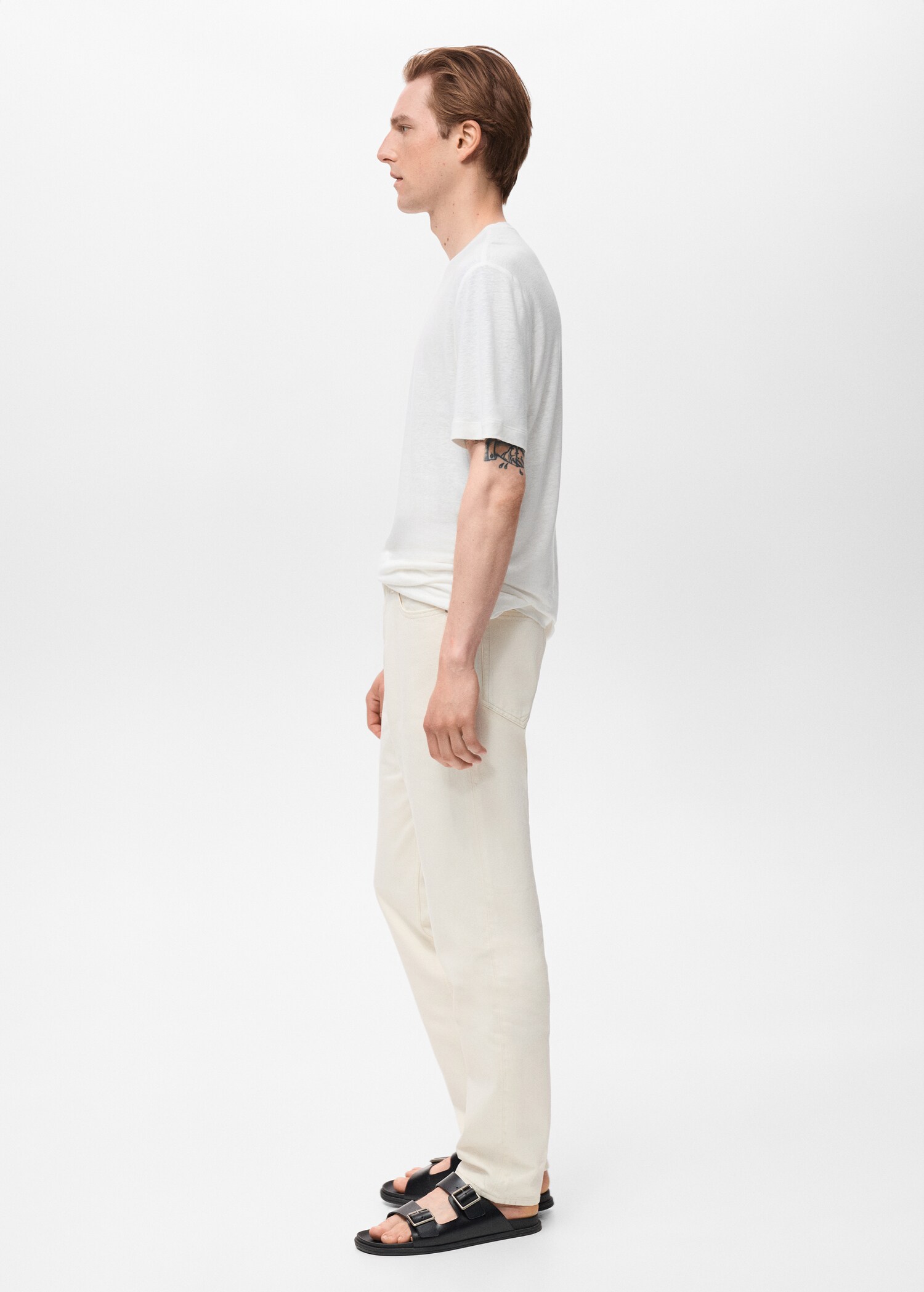 Slim fit keten tişört - Ürün detayı 2