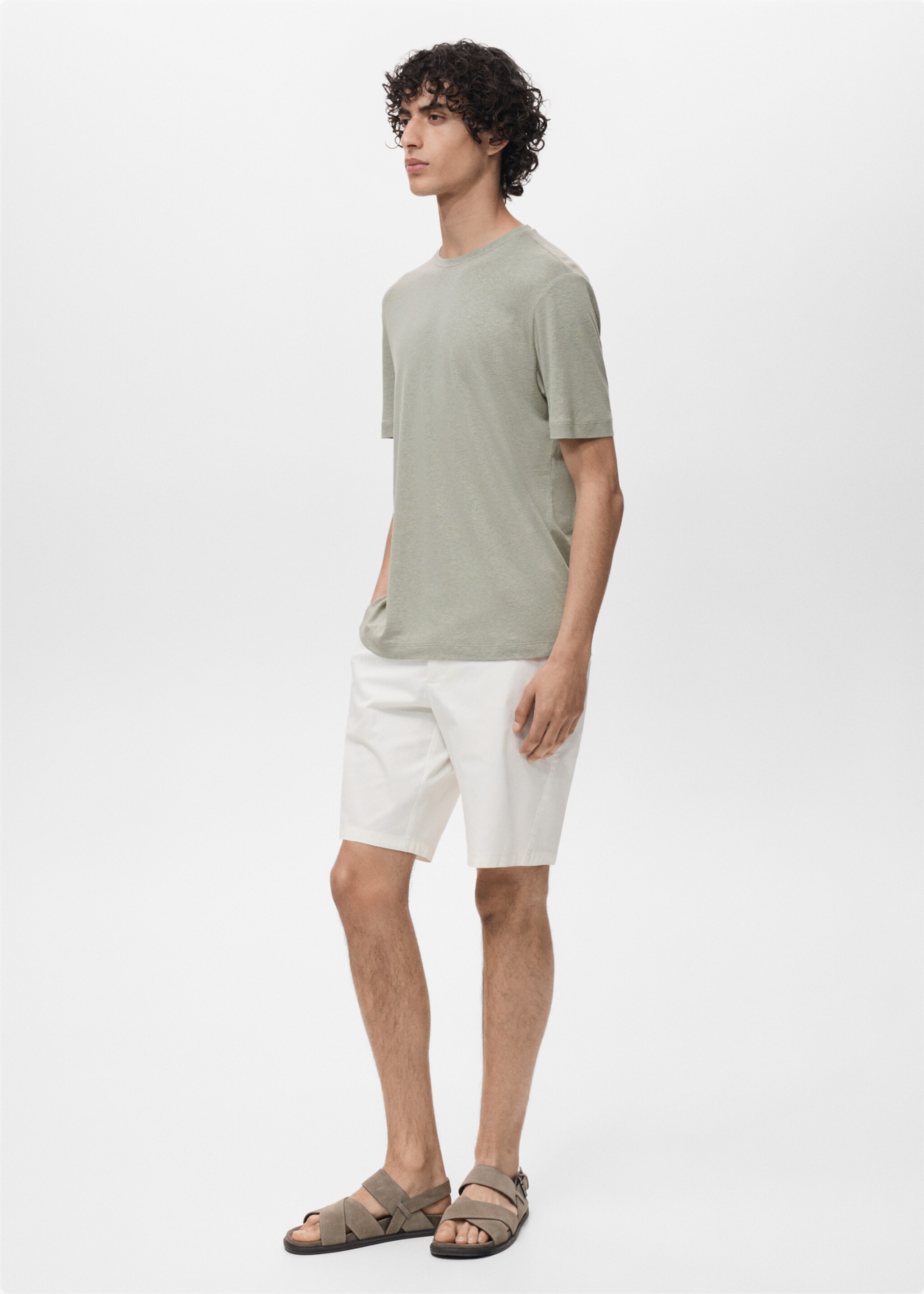 Camiseta lino slim fit - Detalle del artículo 2