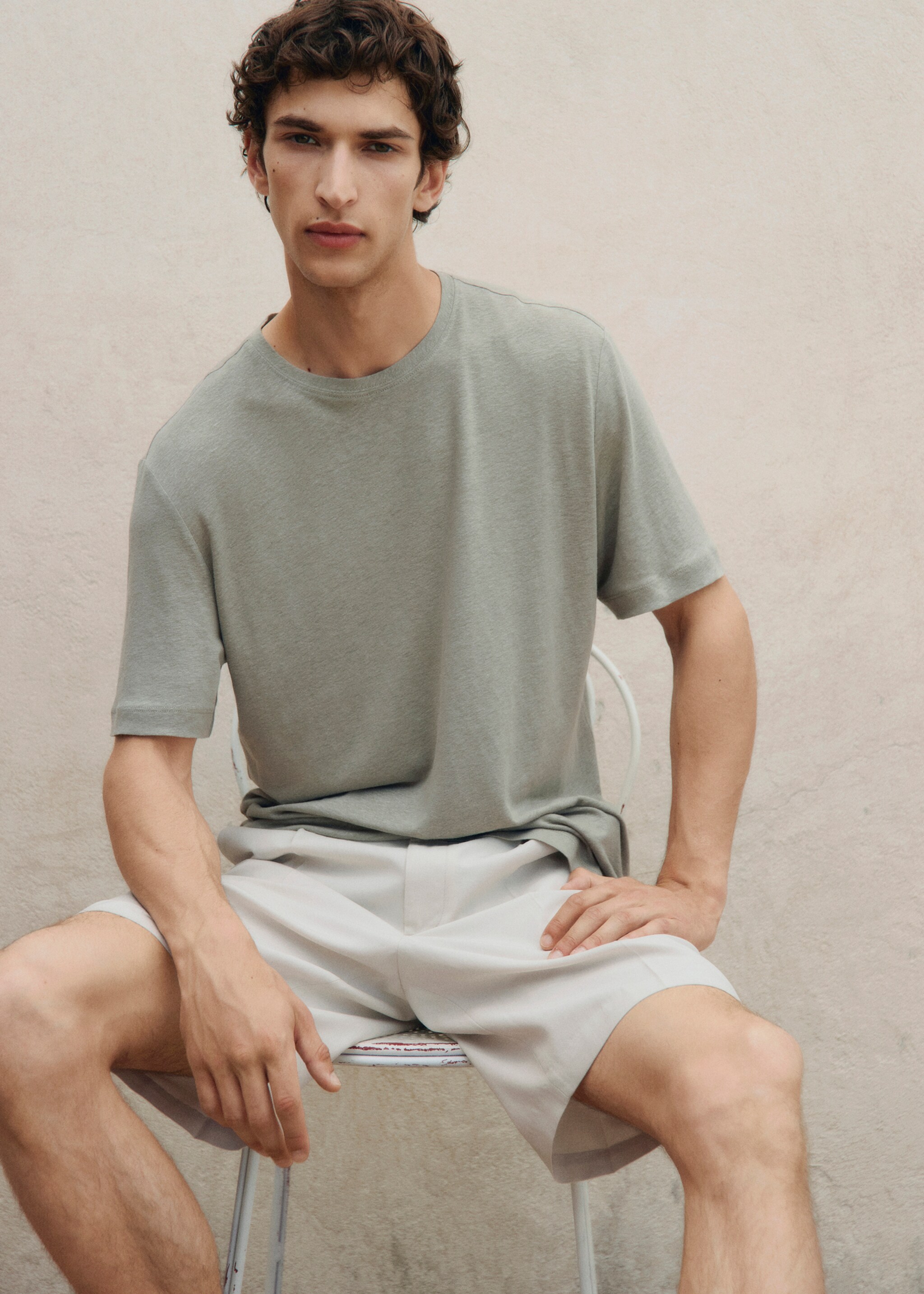 Camiseta lino slim fit - Detalle del artículo 3