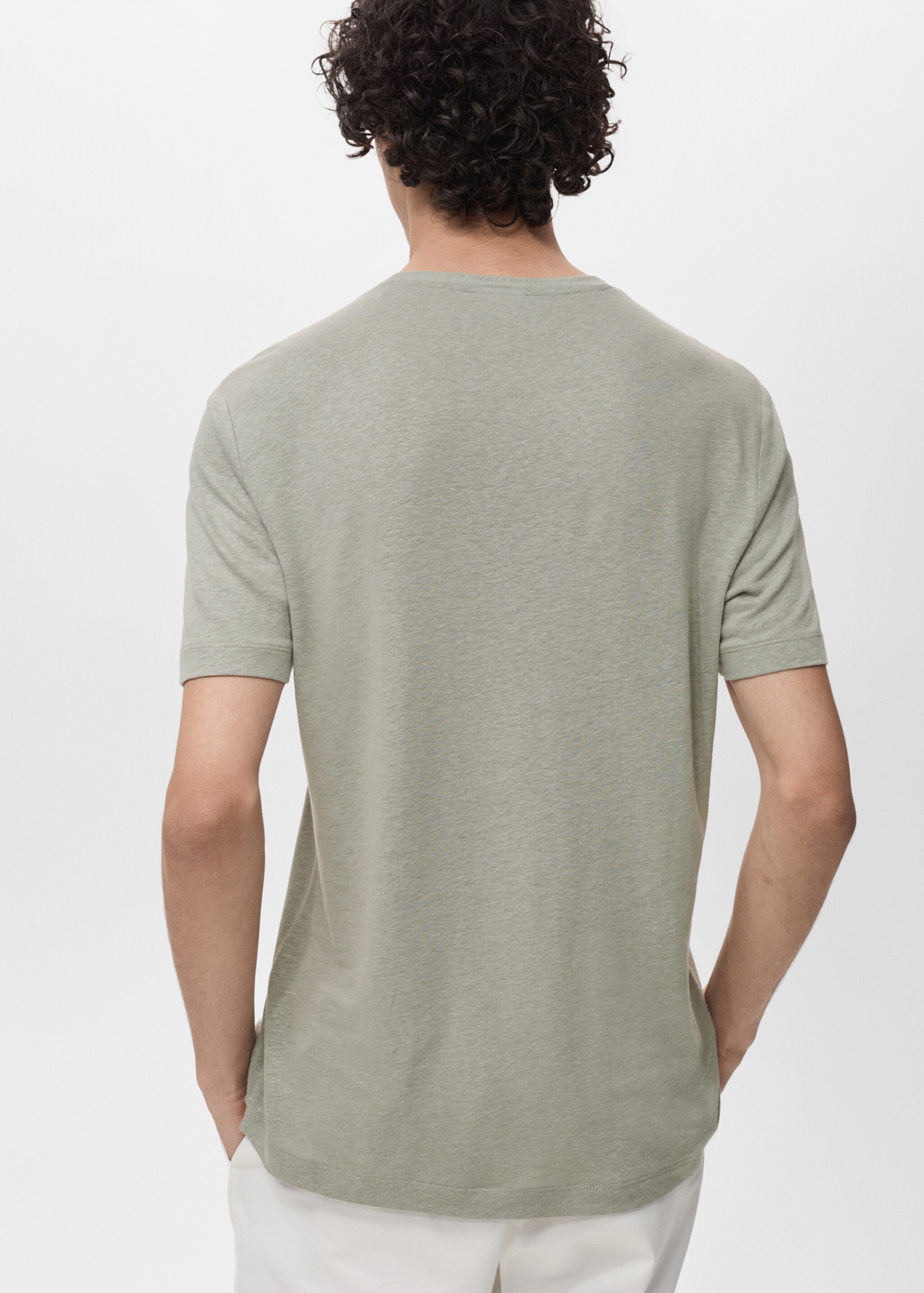 Camiseta lino slim fit - Reverso del artículo