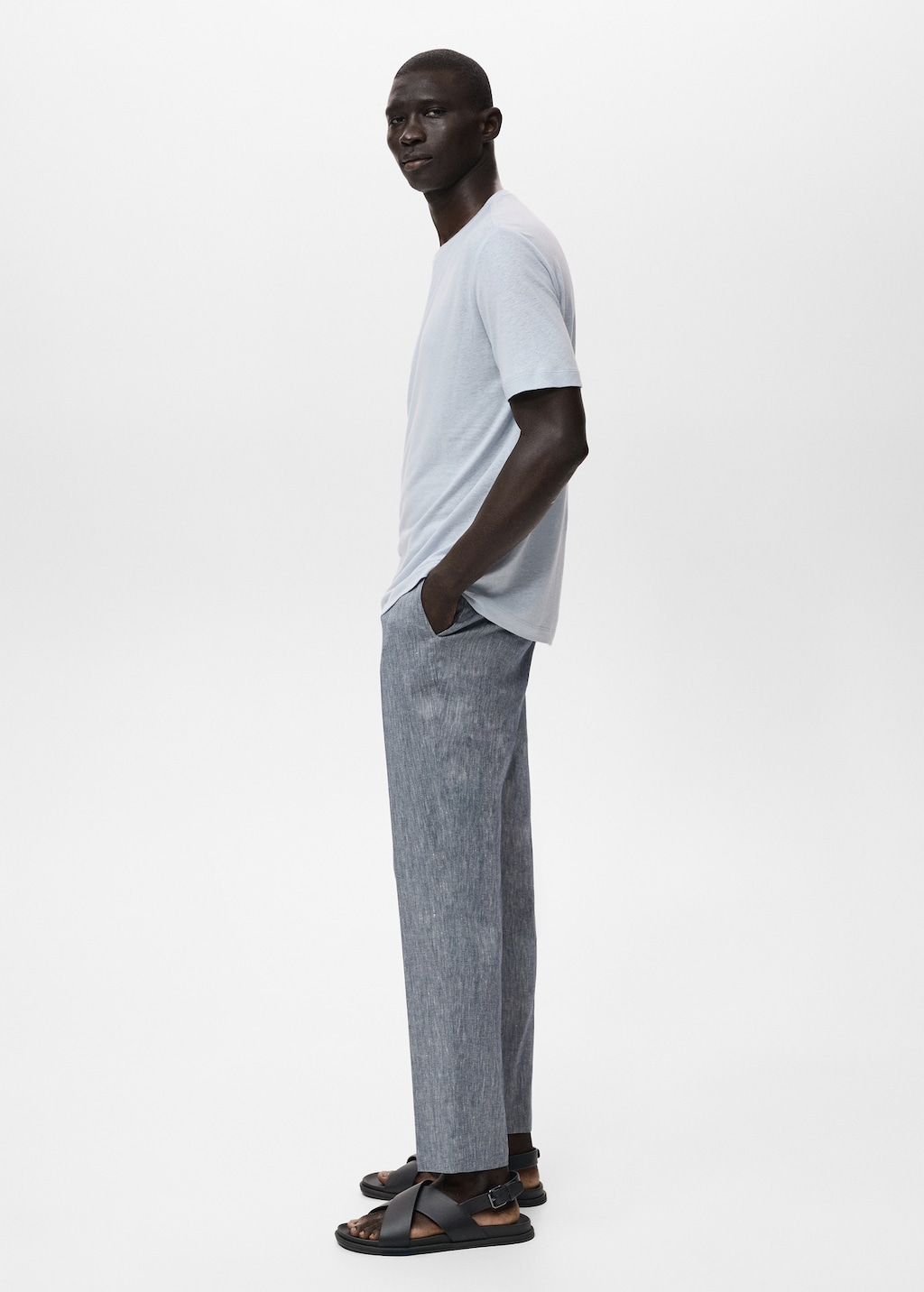 Linen slim-fit t-shirt