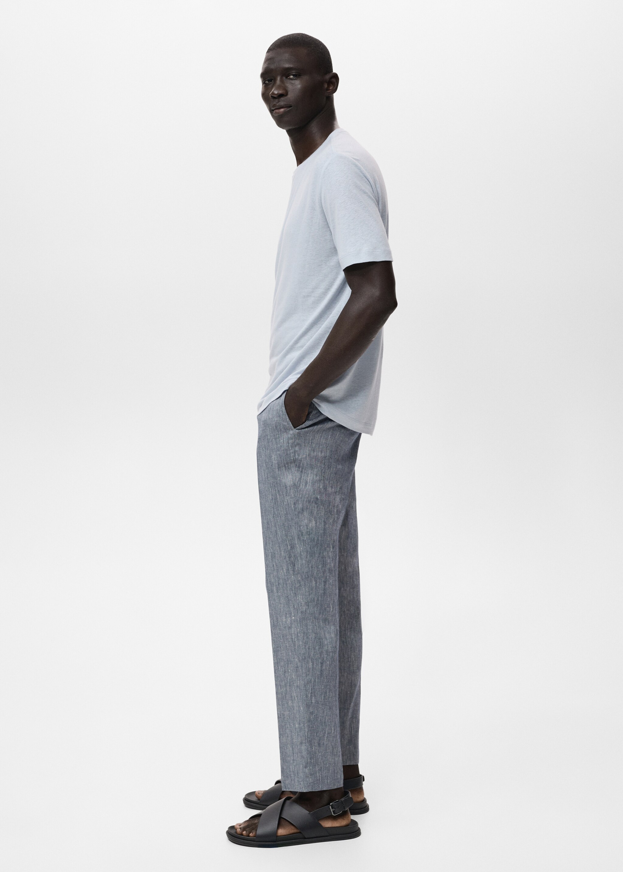 T-shirt lin slim-fit - Détail de l'article 2