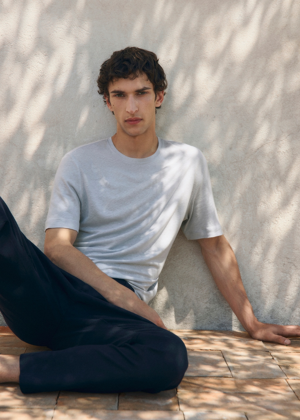 Linen slim-fit t-shirt