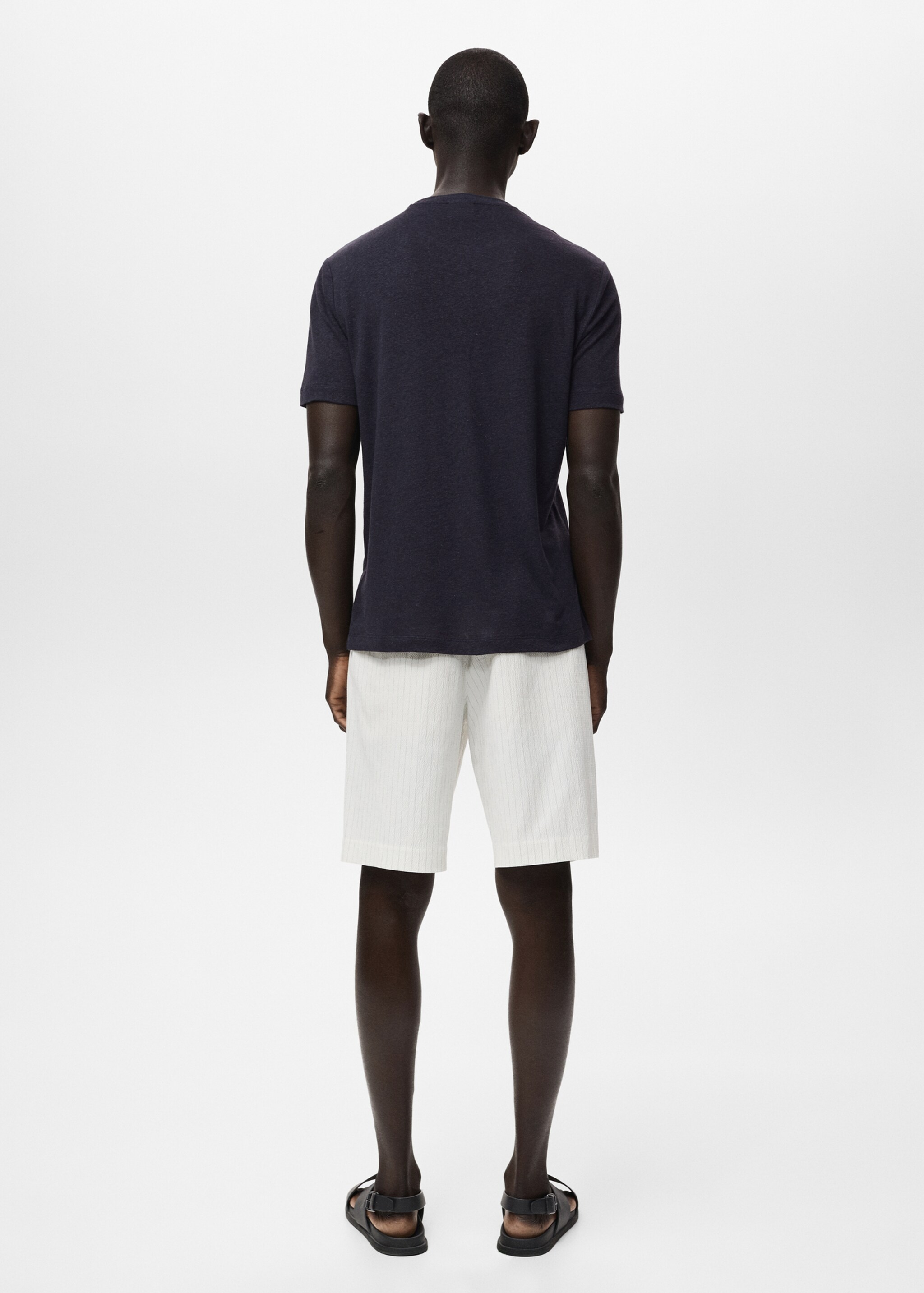 Linen slim-fit t-shirt - Reverse of the article