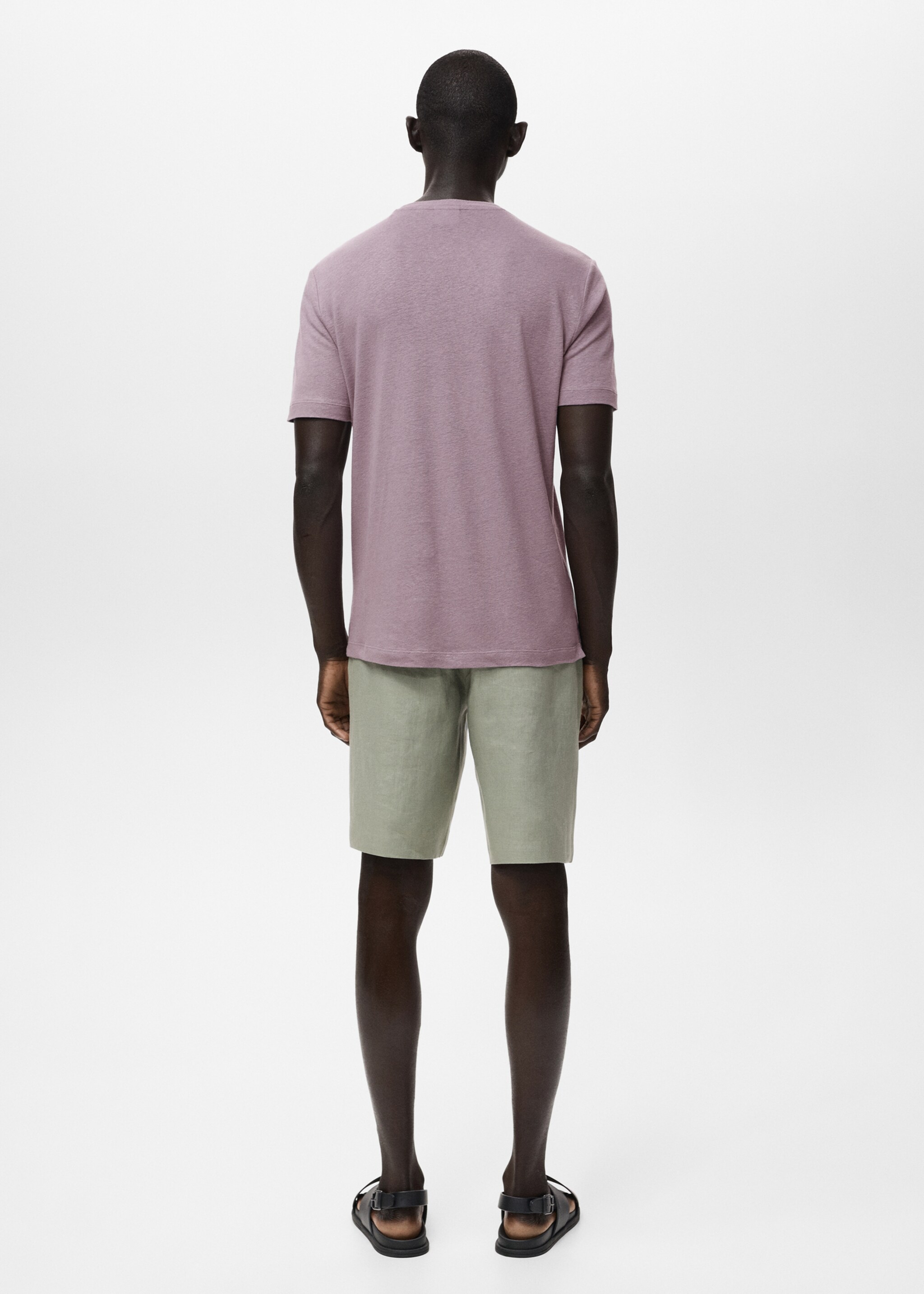 Camiseta lino slim fit - Reverso del artículo