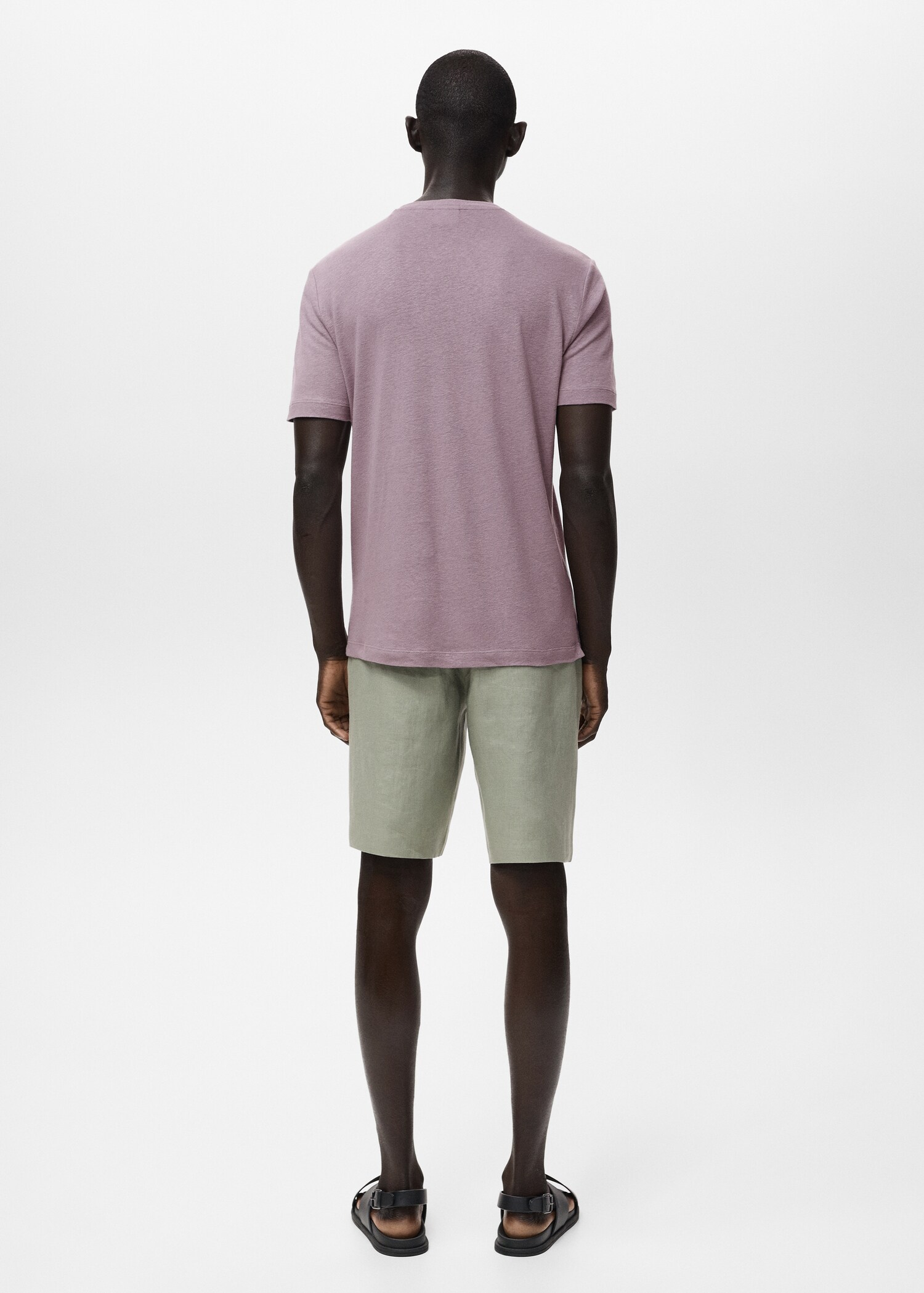 Camiseta lino slim fit - Reverso del artículo
