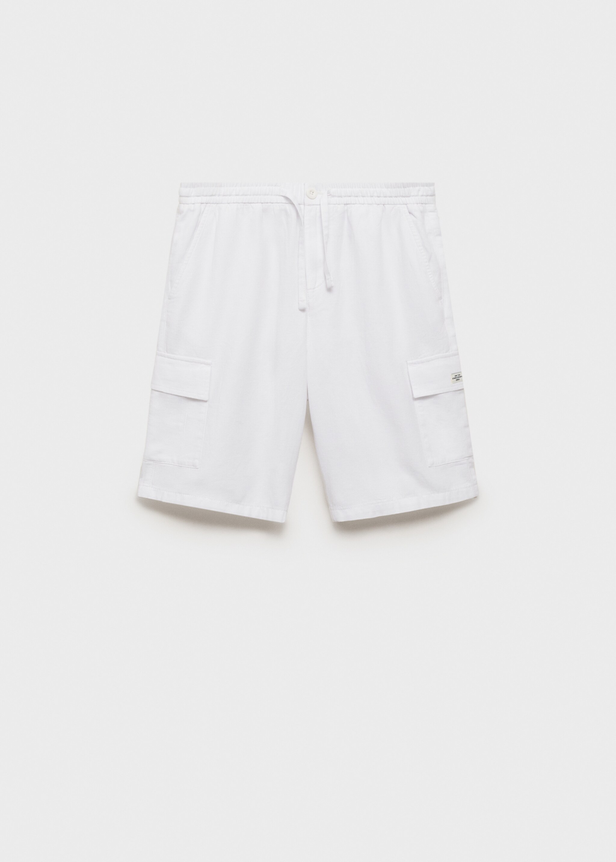 Cargo linen bermuda shorts - Article without model