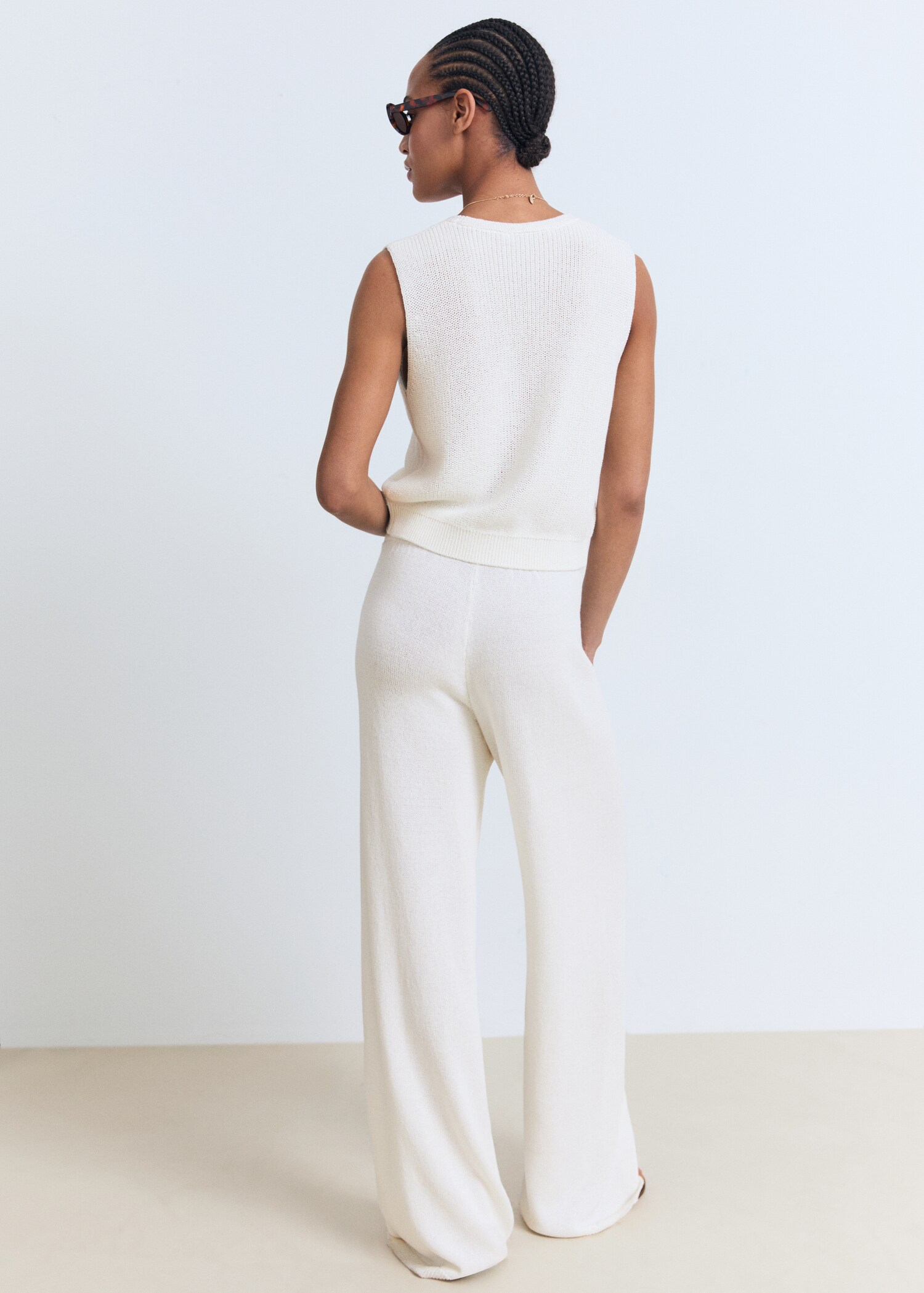 Pantaloni maglia traforata