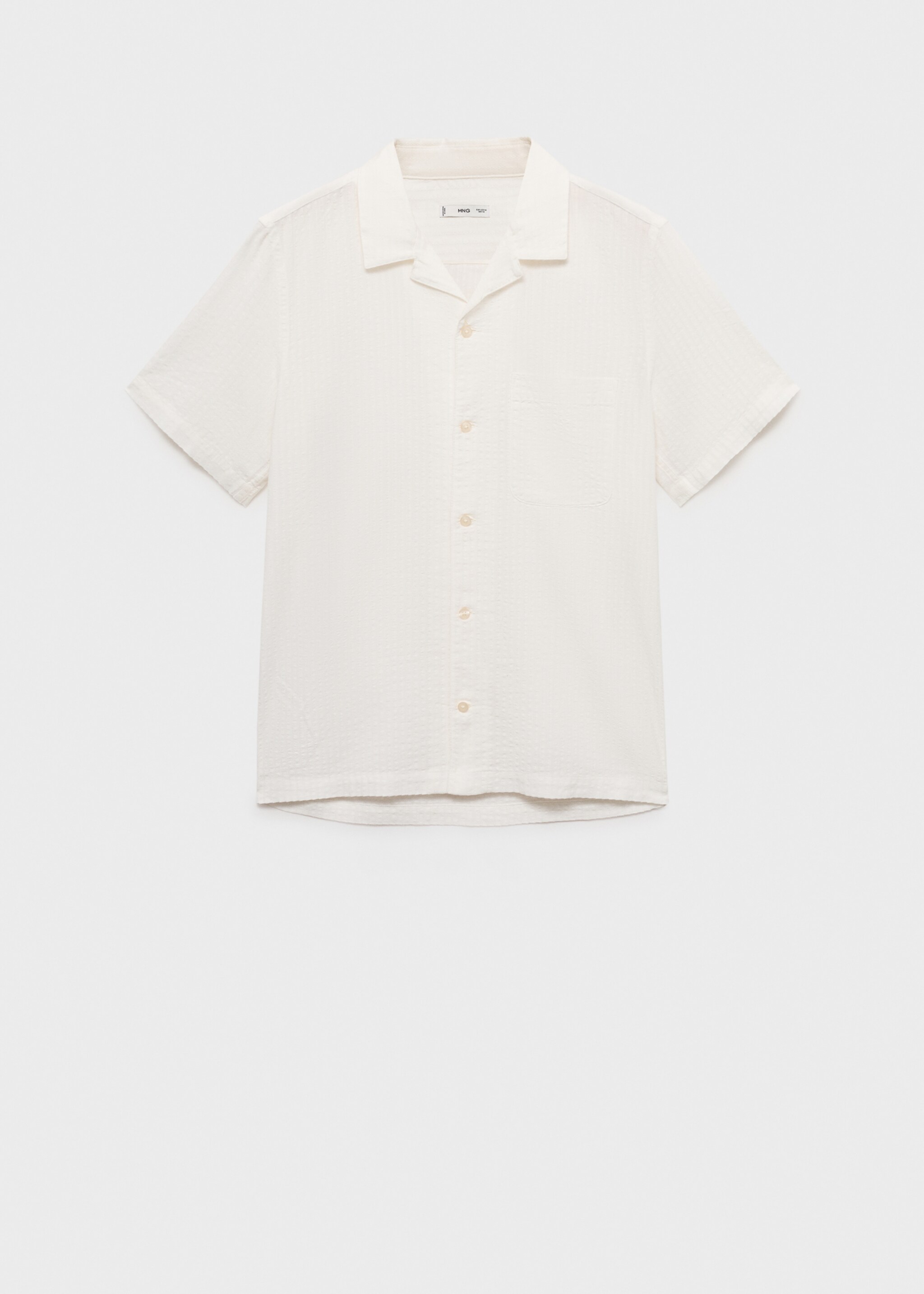 Regular fit seersucker shirt - Article without model