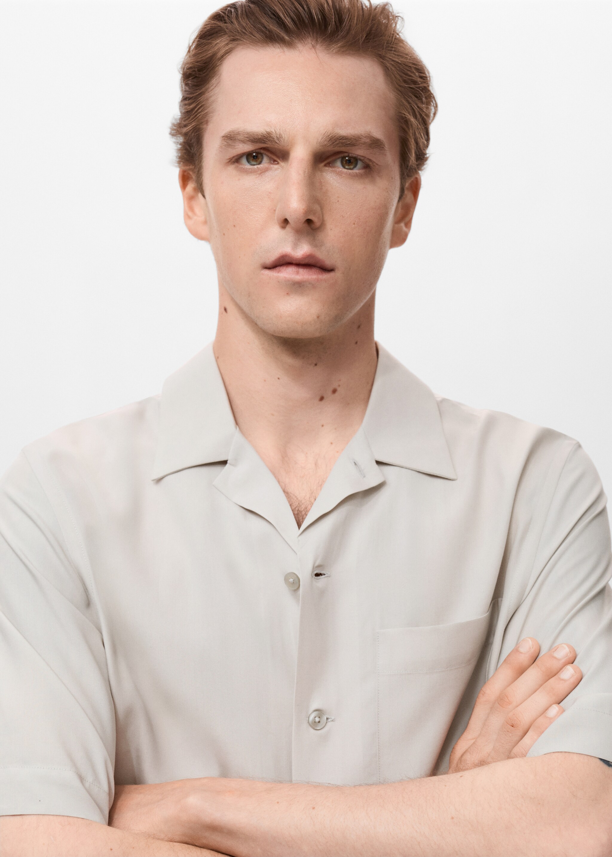 Regular-fit 100% Tencel shirt - Details of the article 1