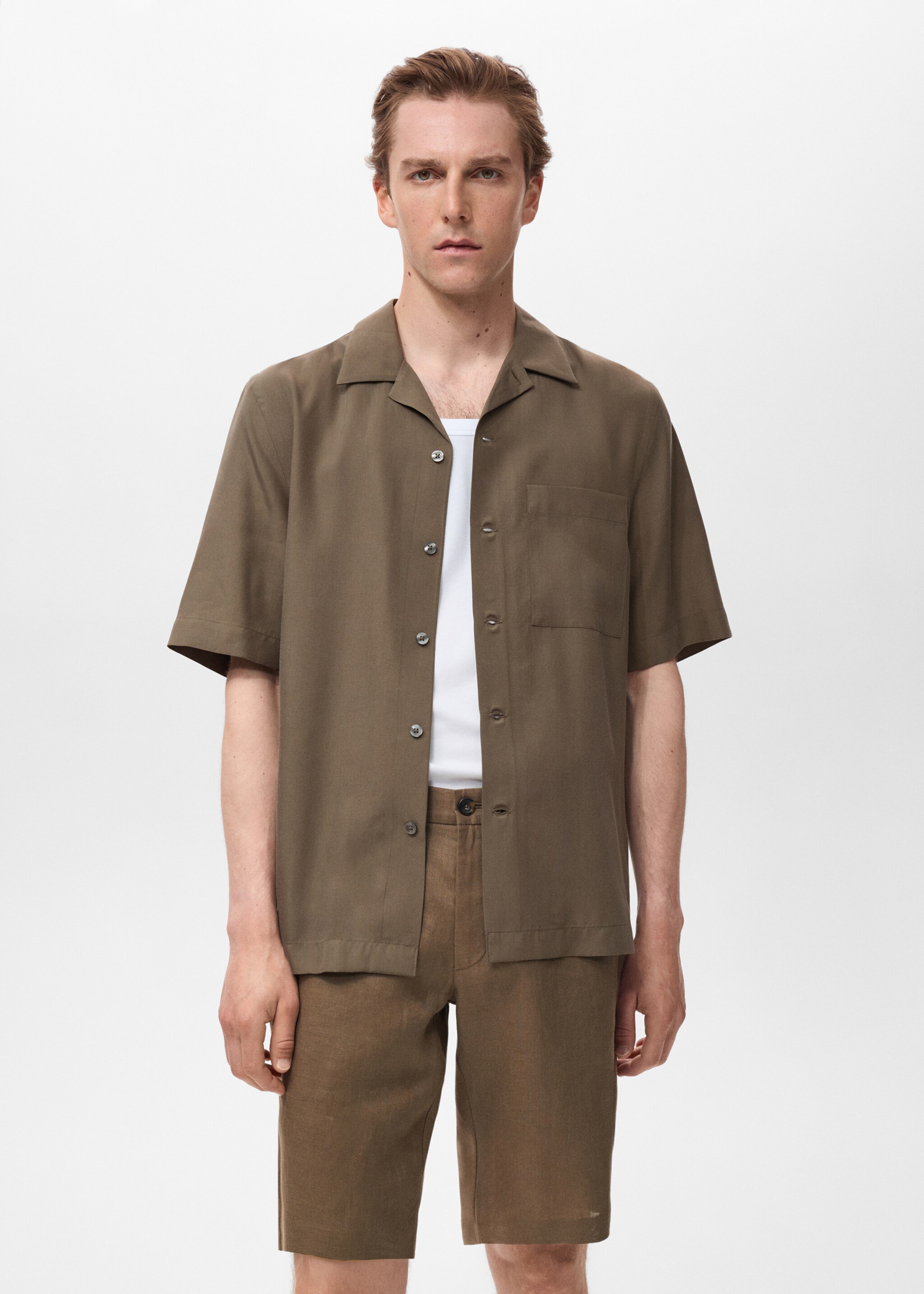 Chemise regular-fit 100 % Tencel - Plan moyen