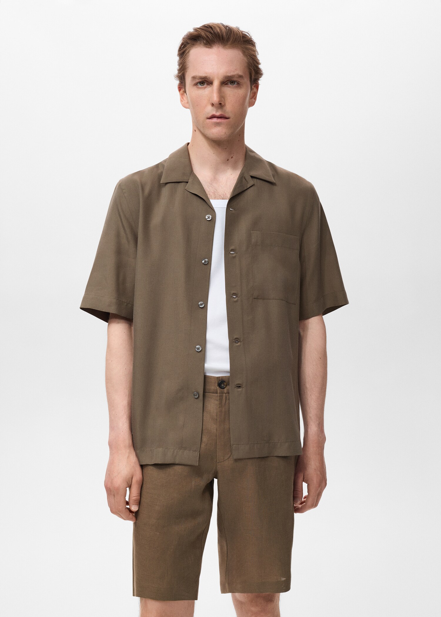 Chemise regular-fit 100 % Tencel - Plan moyen
