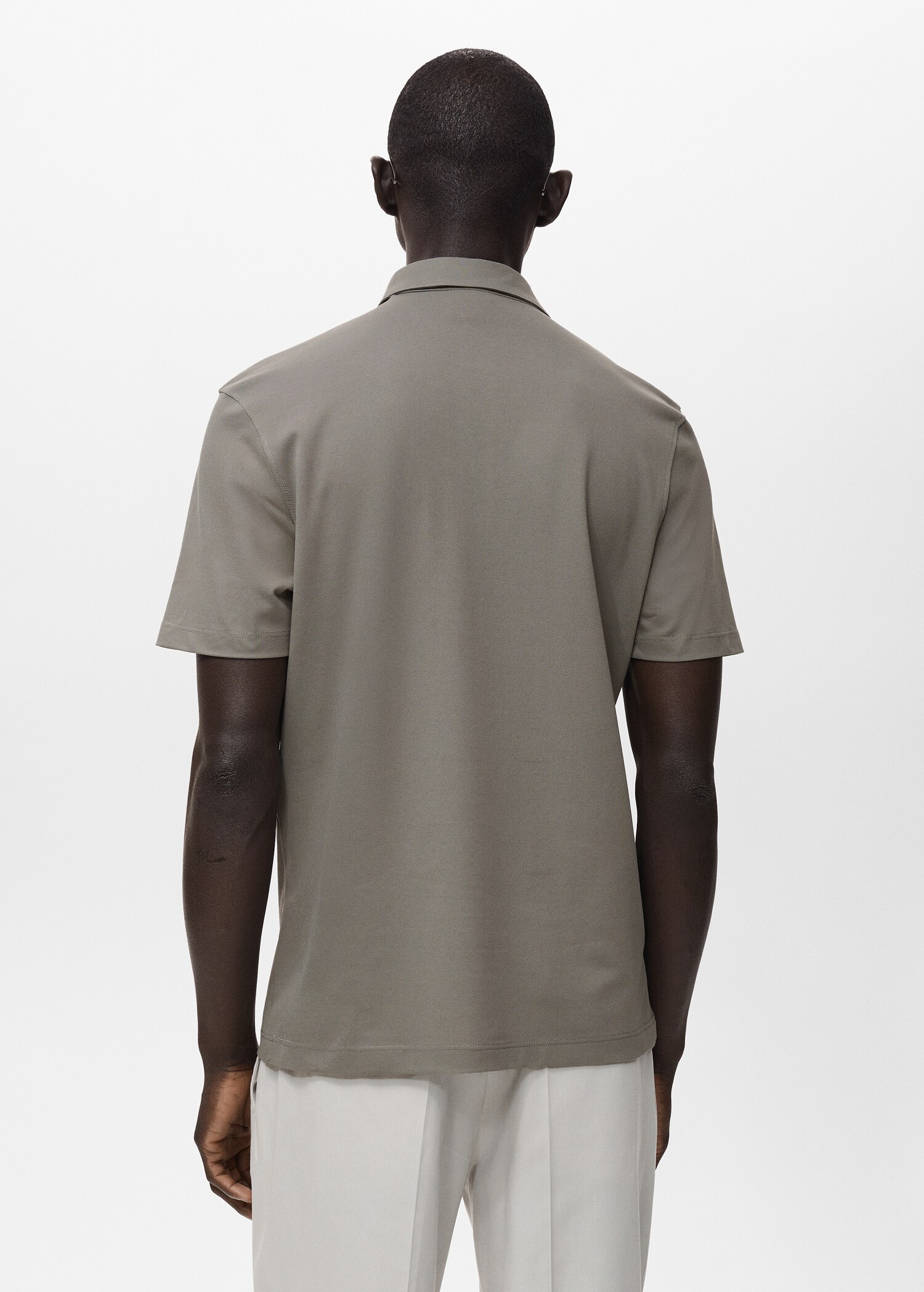 เสื้อโปโลผ้าฝ้ายปิเก้ - ด้านหลังของสินค้า