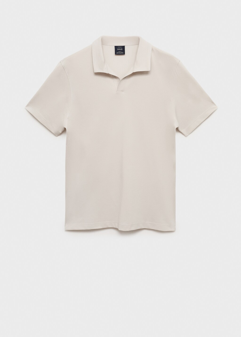 COOLMAX® fine-knit polo shirt with zipper - Men | MANGO USA