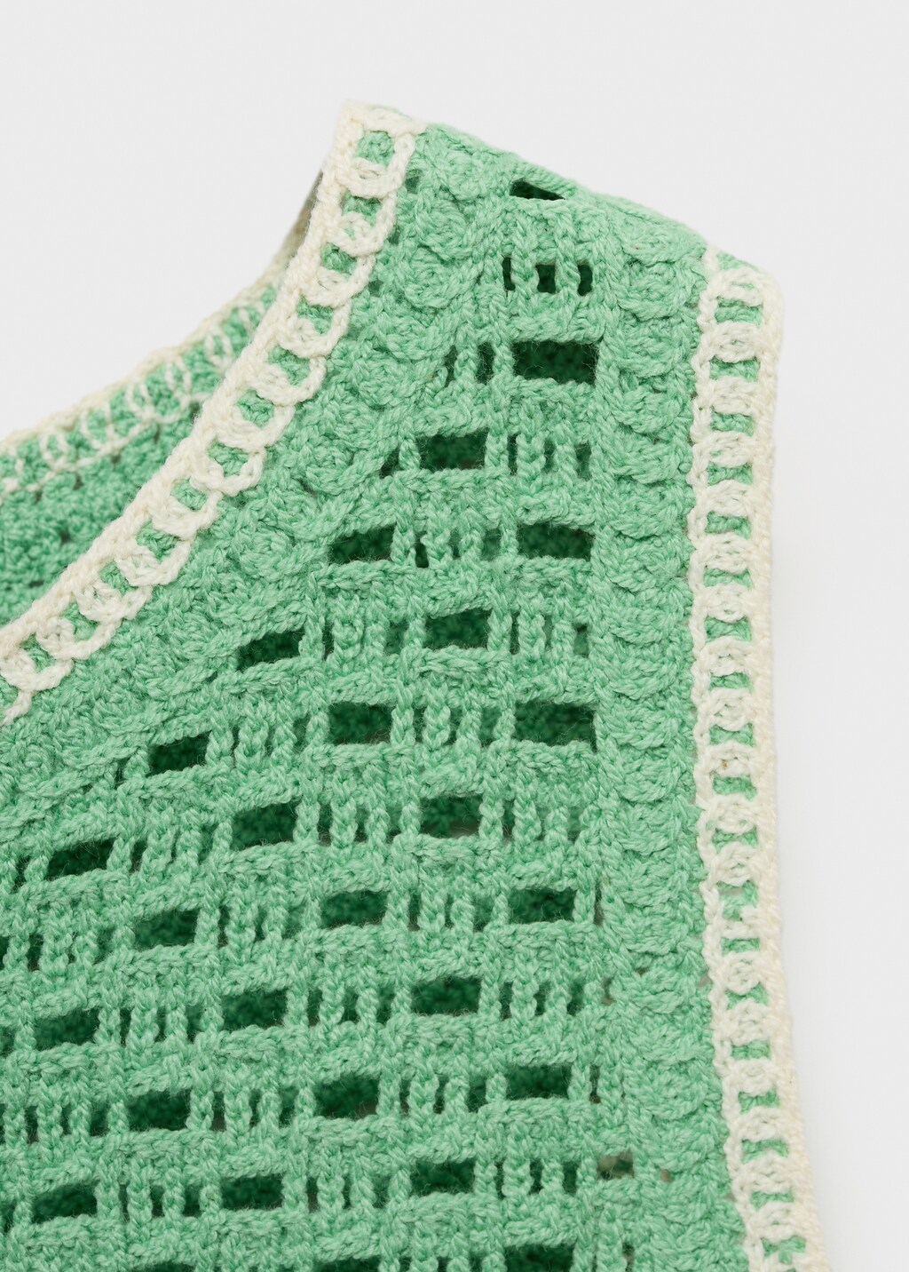 Mango Crochet top with floral finishes