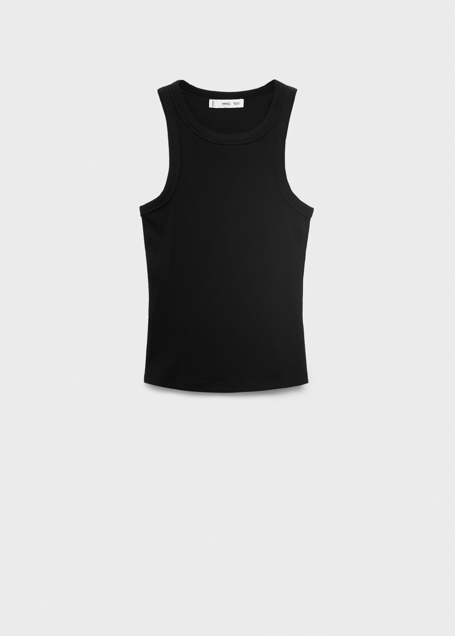 Ribbed cotton-blend top - Article without model