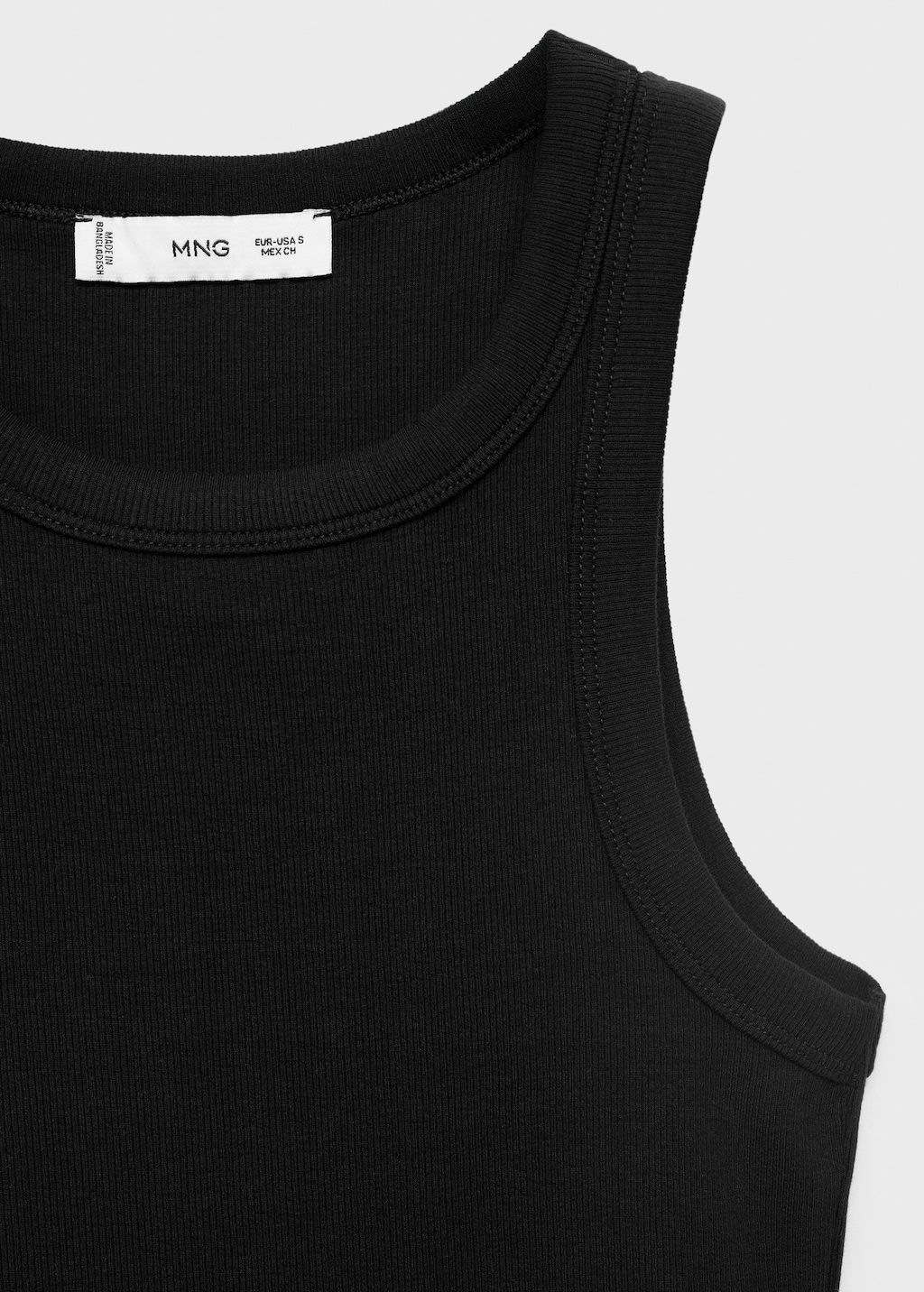 Ribbed cotton-blend top