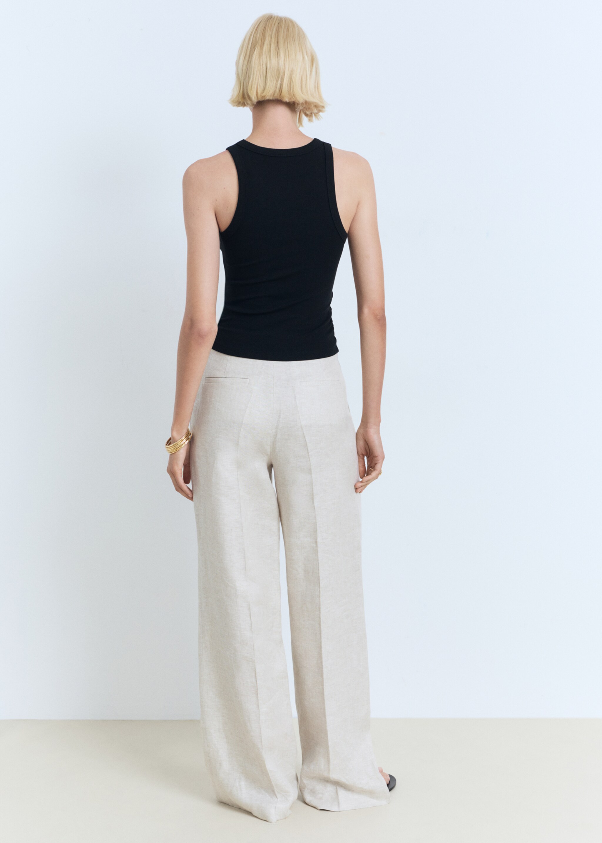 Ribbed cotton-blend top - Reverse of the article