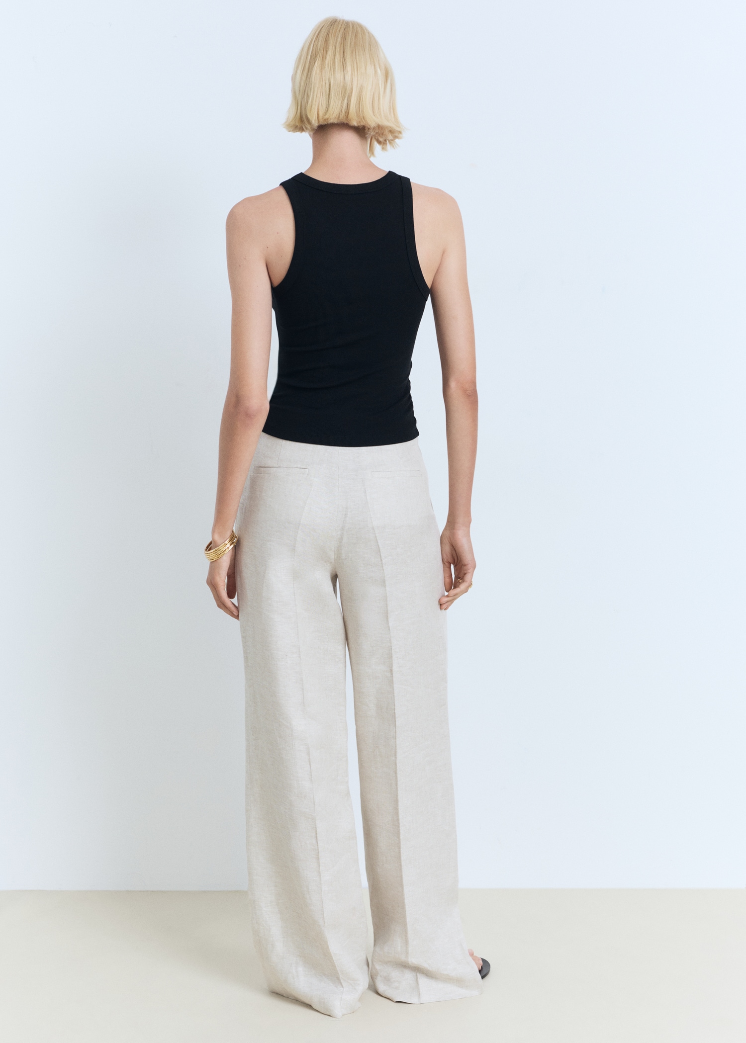 Ribbed cotton-blend top - Reverse of the article