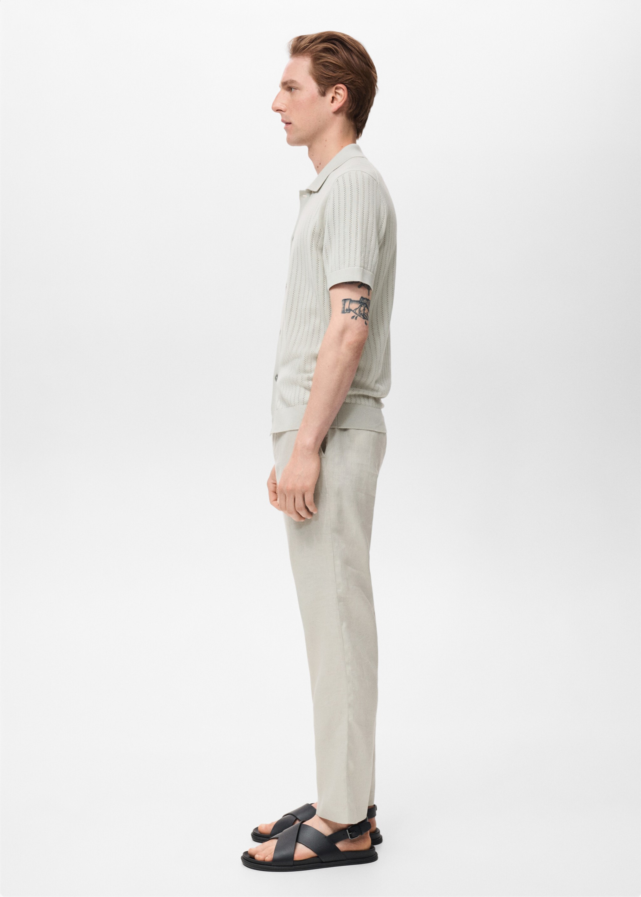 Cotton blouse with openwork detail - Details of the article 2