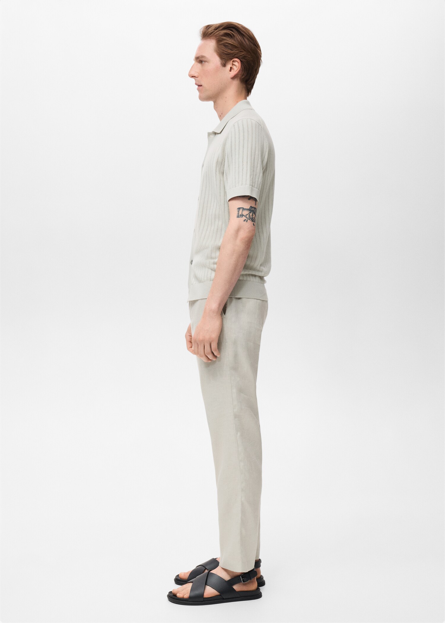 Cotton blouse with openwork detail - Details of the article 2
