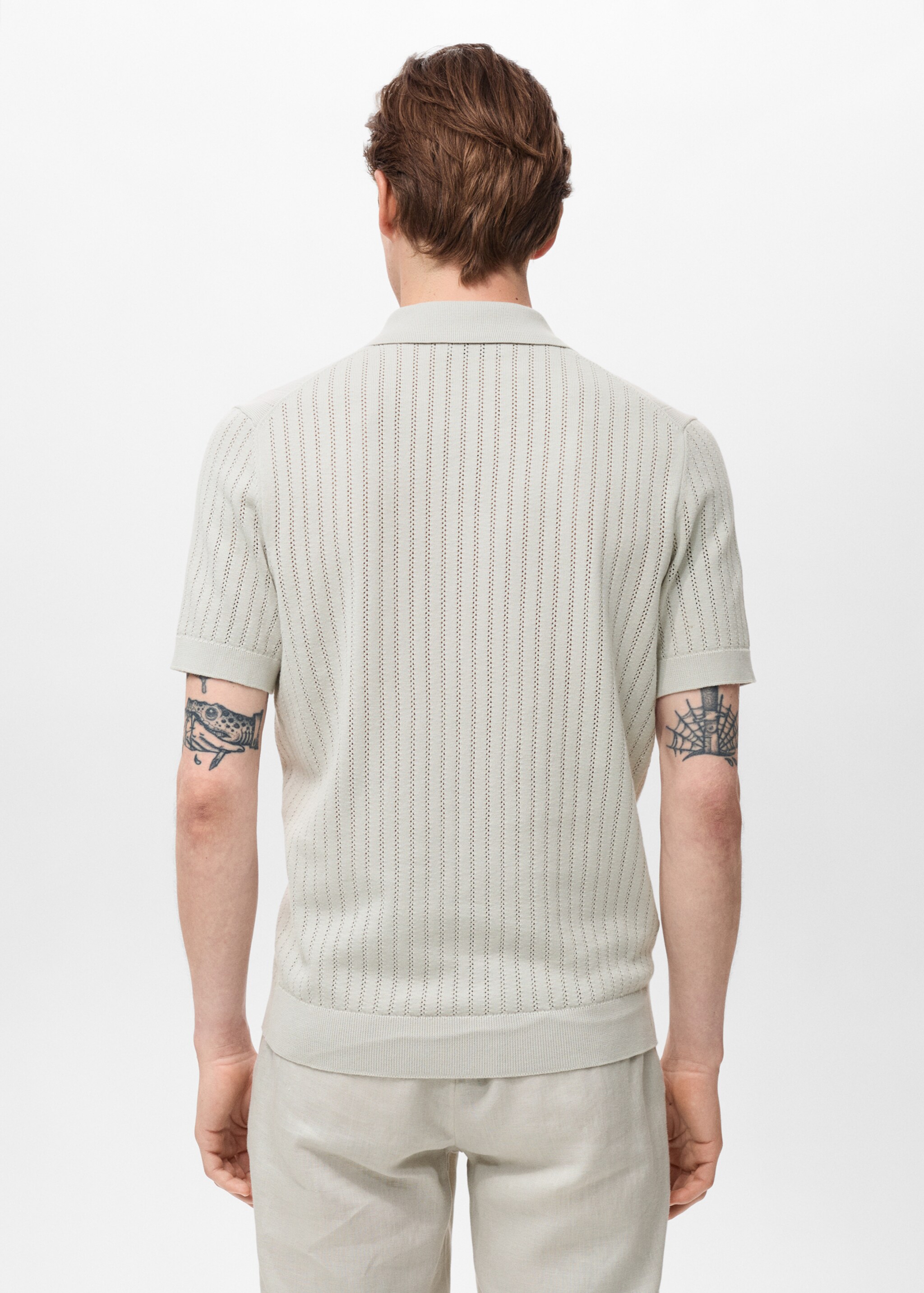 Cotton blouse with openwork detail - Reverse of the article