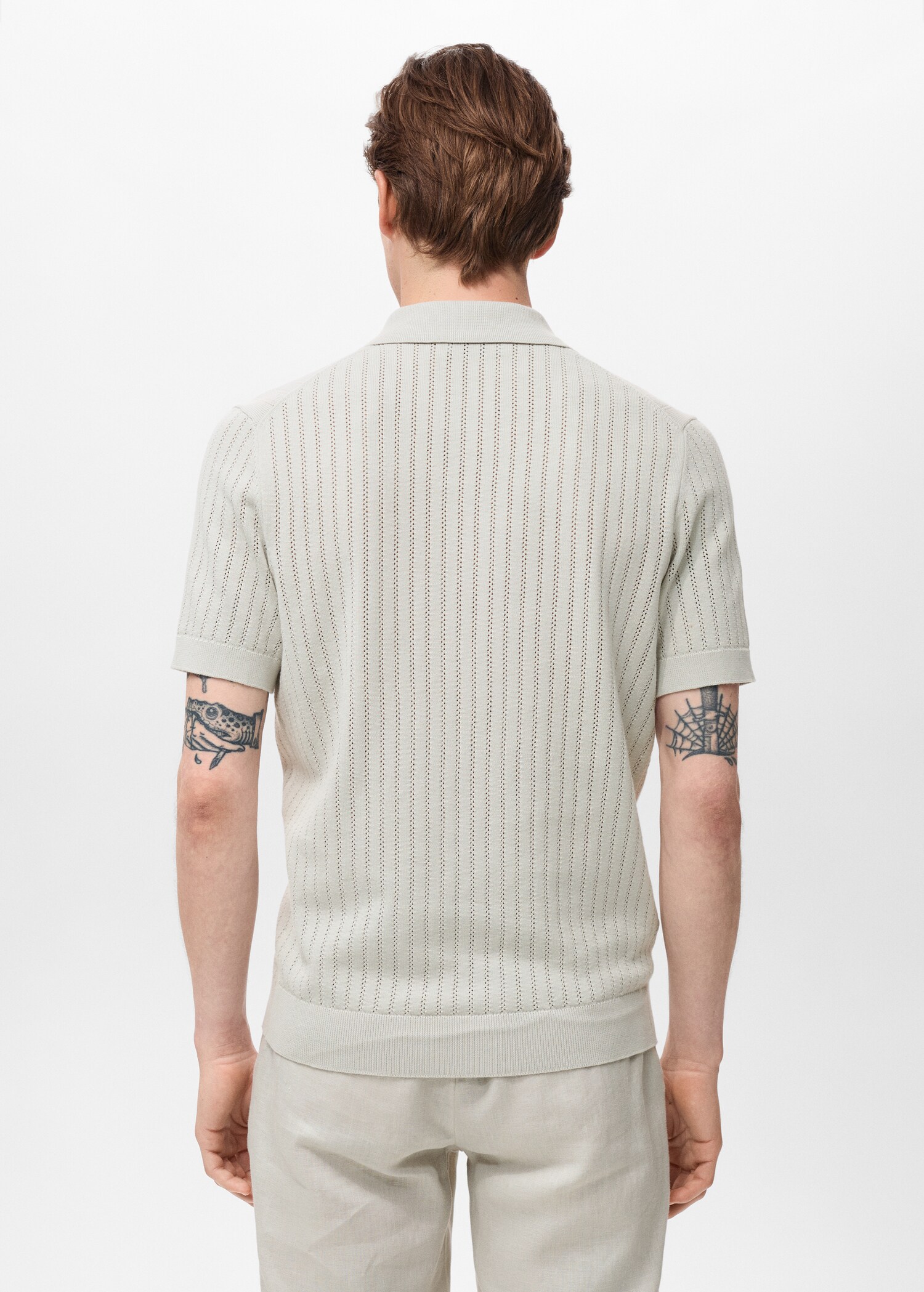 Cotton blouse with openwork detail - Reverse of the article