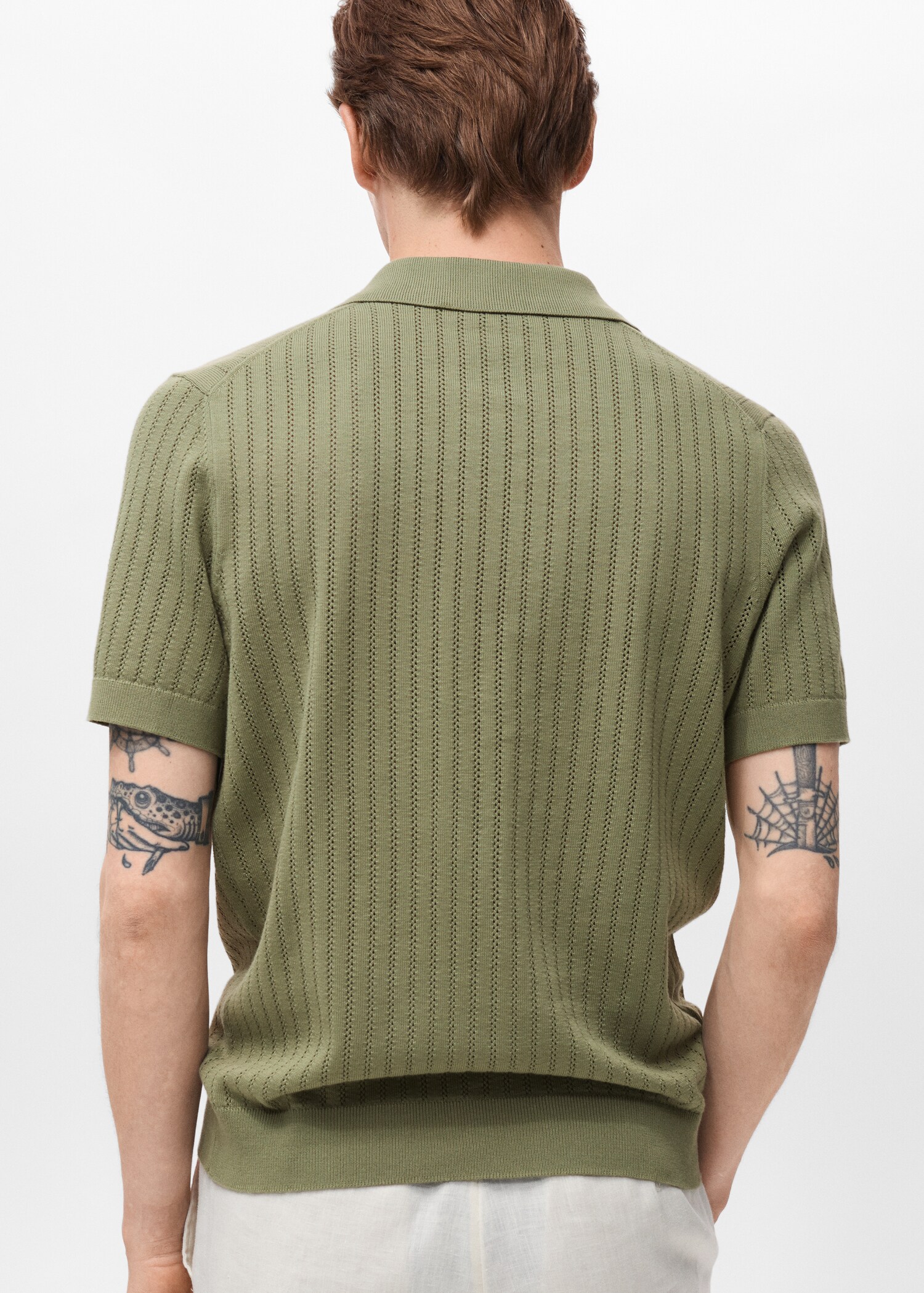 Camisa algodón detalles calados - Reverso del artículo