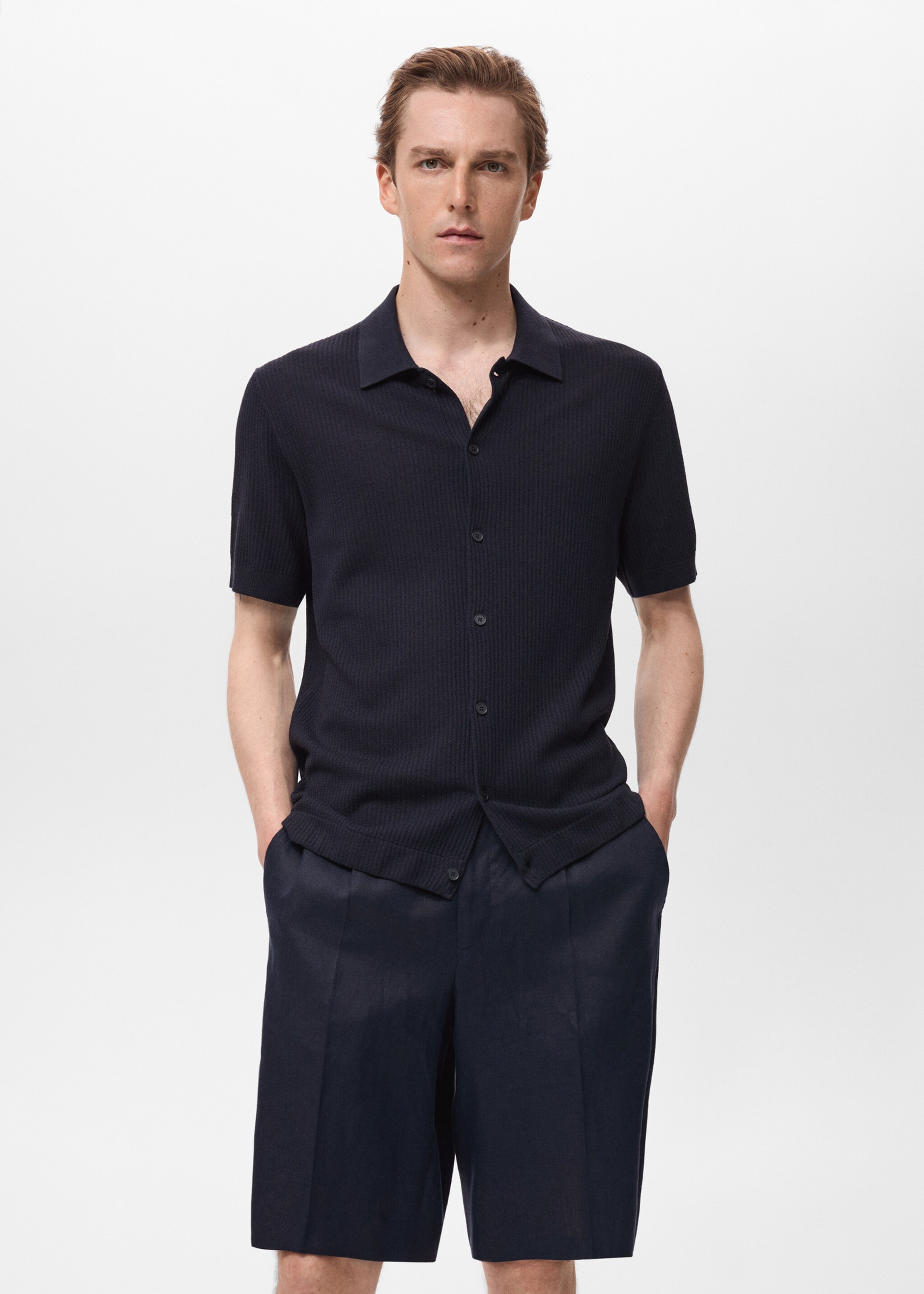 Rib-knit shirt - Medium plane