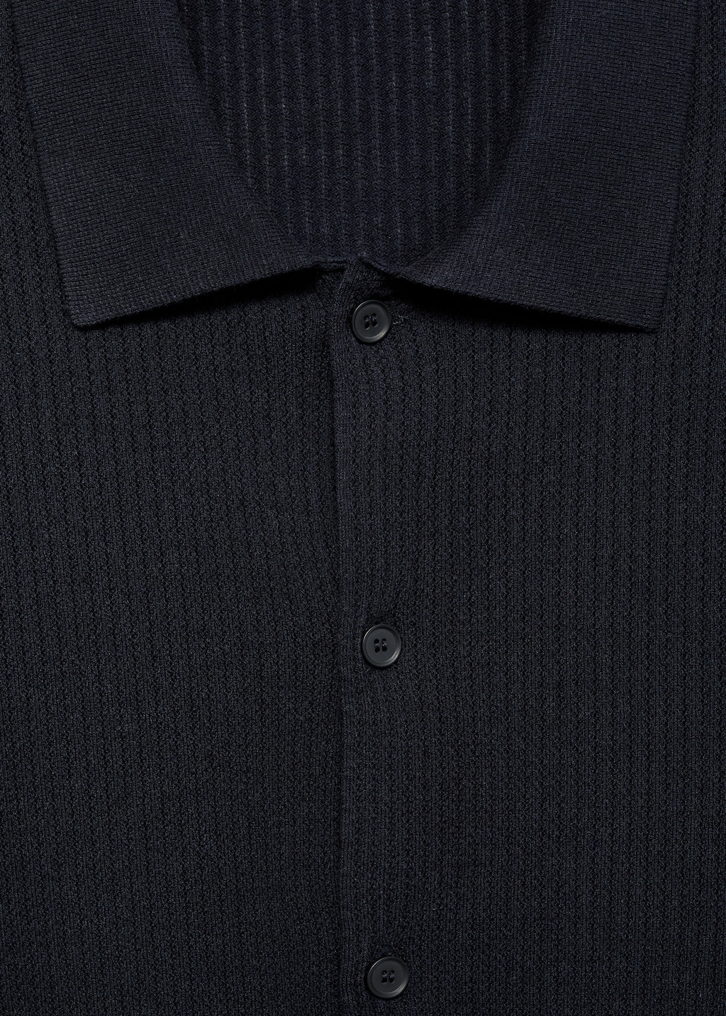 Rib-knit shirt