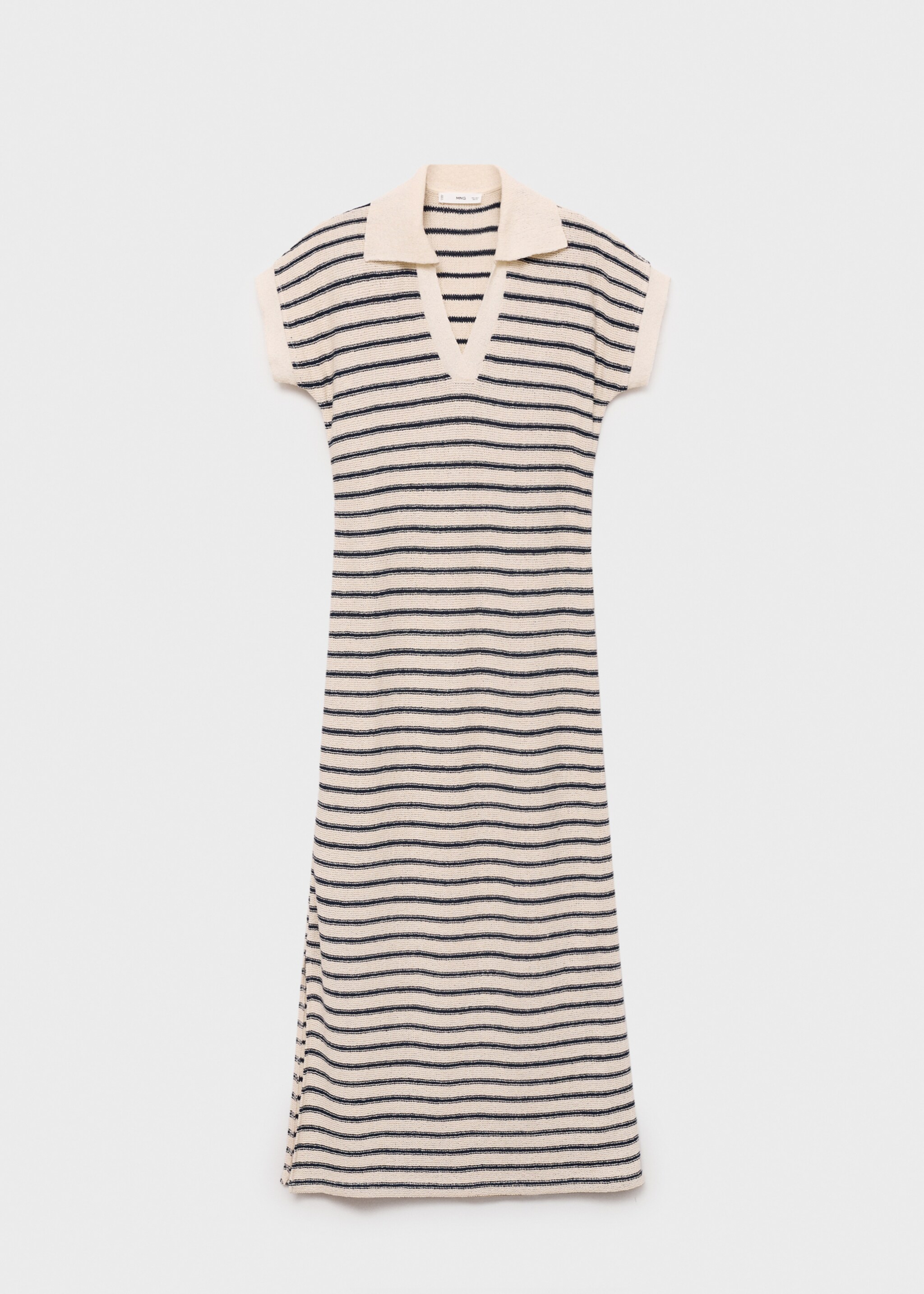 Long striped knitted dress - Article without model