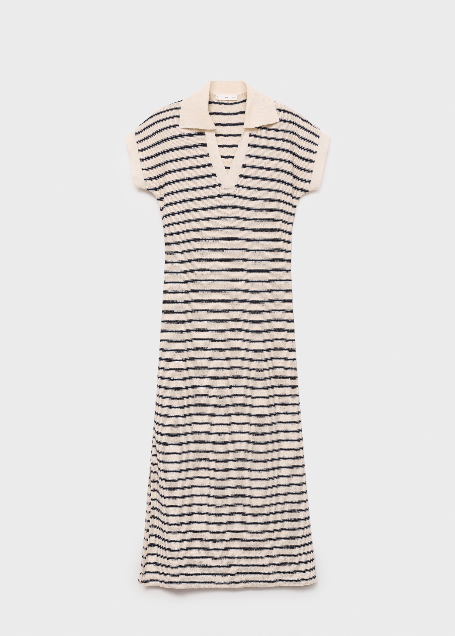 Long striped knitted dress - Article without model