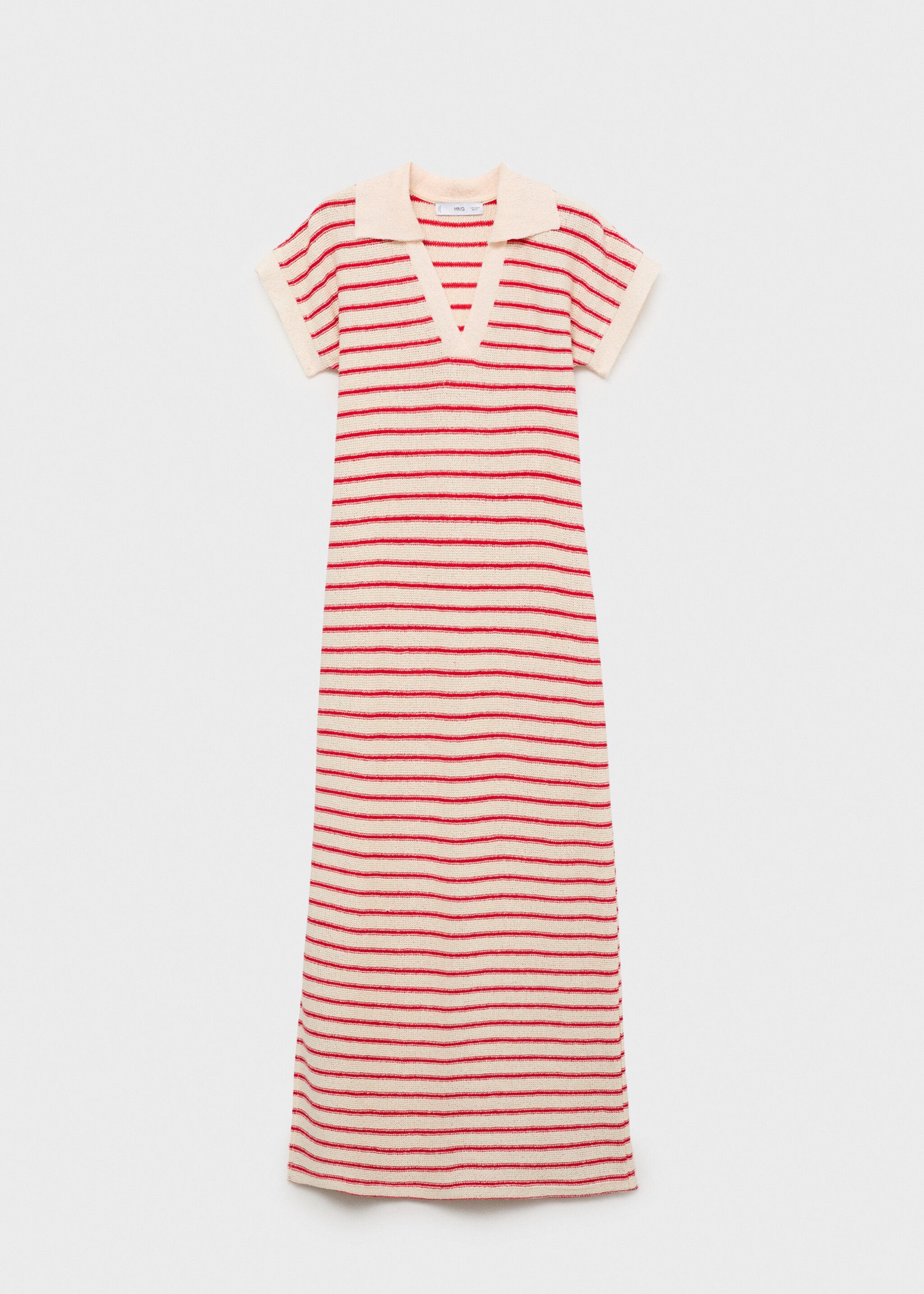 Long striped knitted dress - Article without model