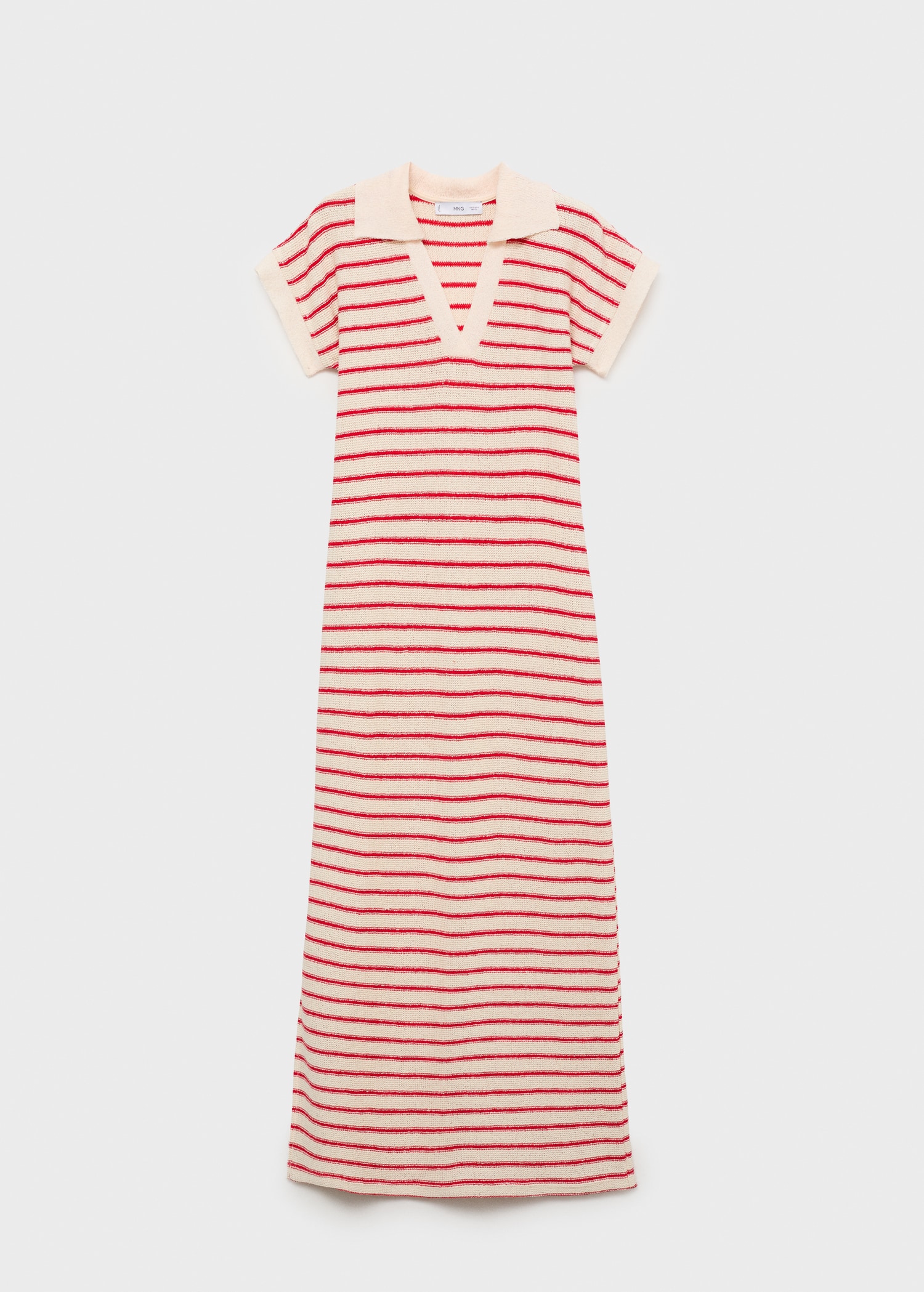 Long striped knitted dress - Article without model