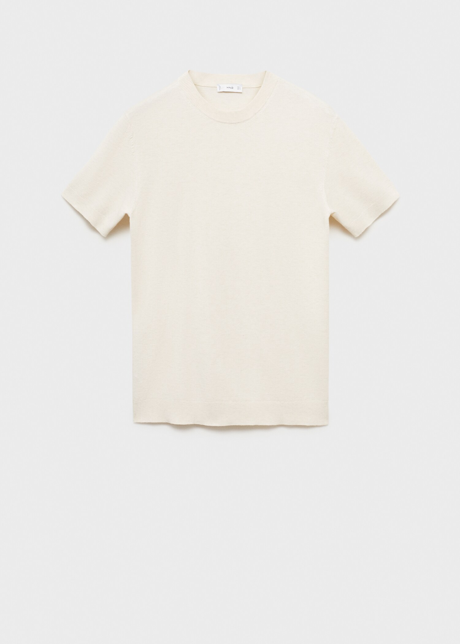 Cotton fine-knit t-shirt - Article without model