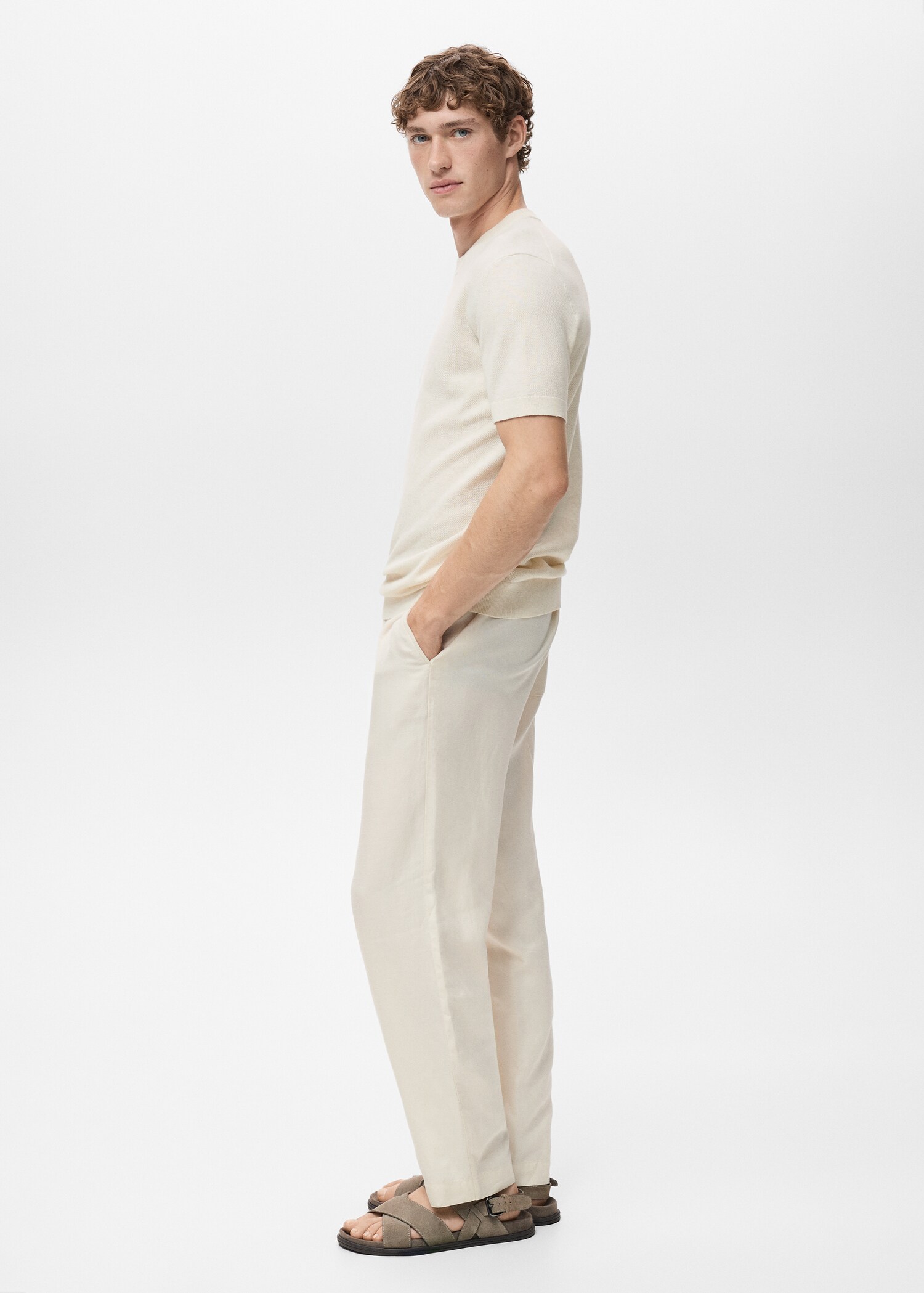 Cotton fine-knit t-shirt - Details of the article 2
