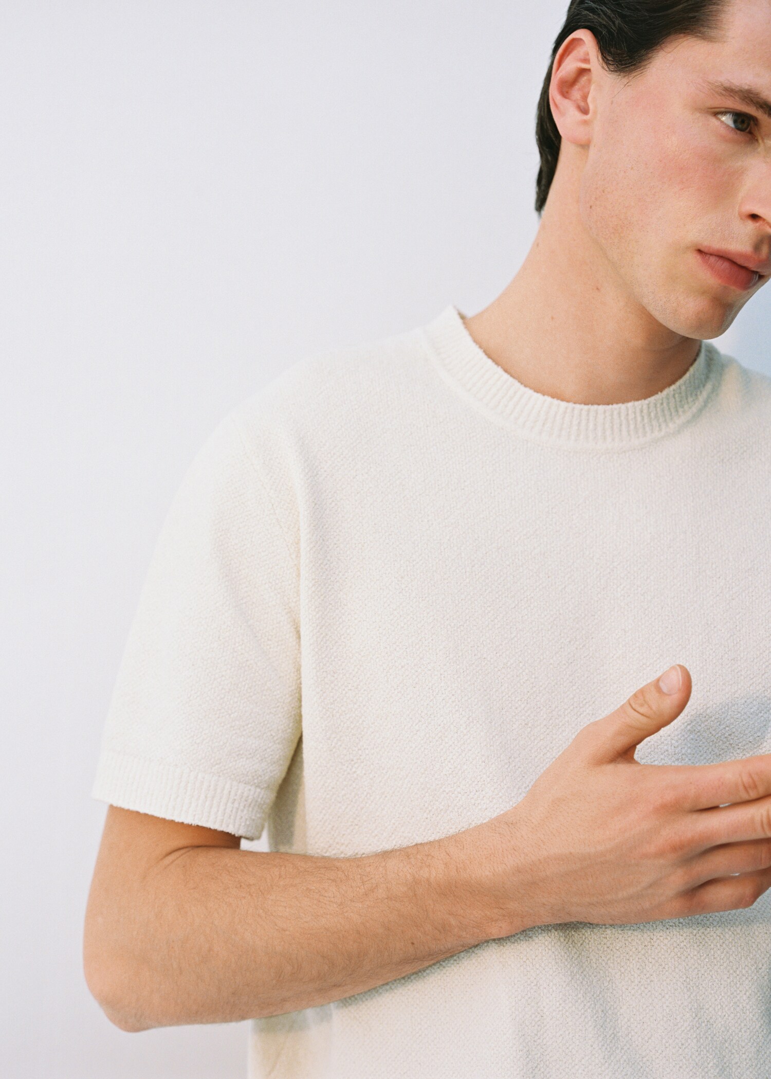Cotton fine-knit t-shirt - Details of the article 5