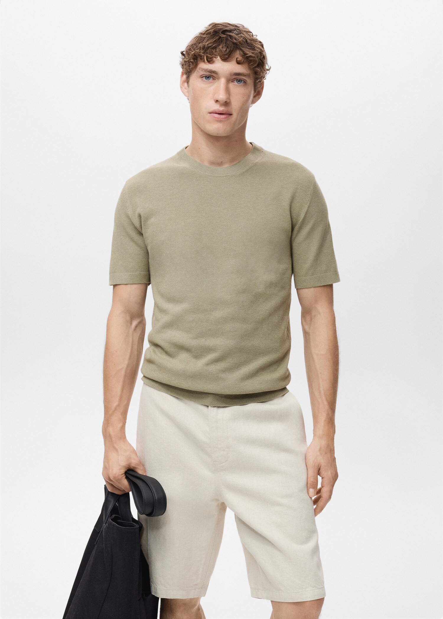 Cotton fine-knit t-shirt - Medium plane