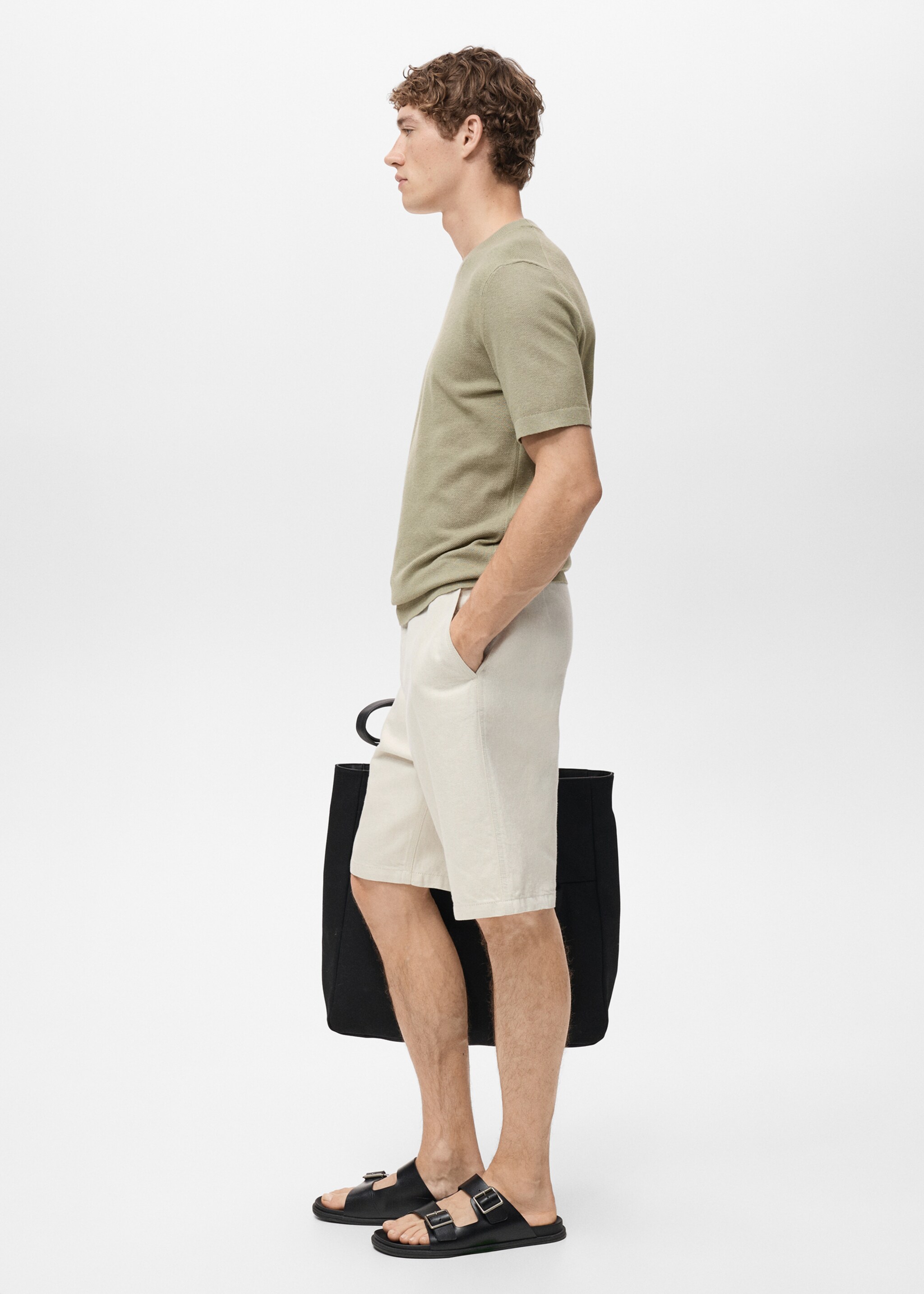 Cotton fine-knit t-shirt - Details of the article 2