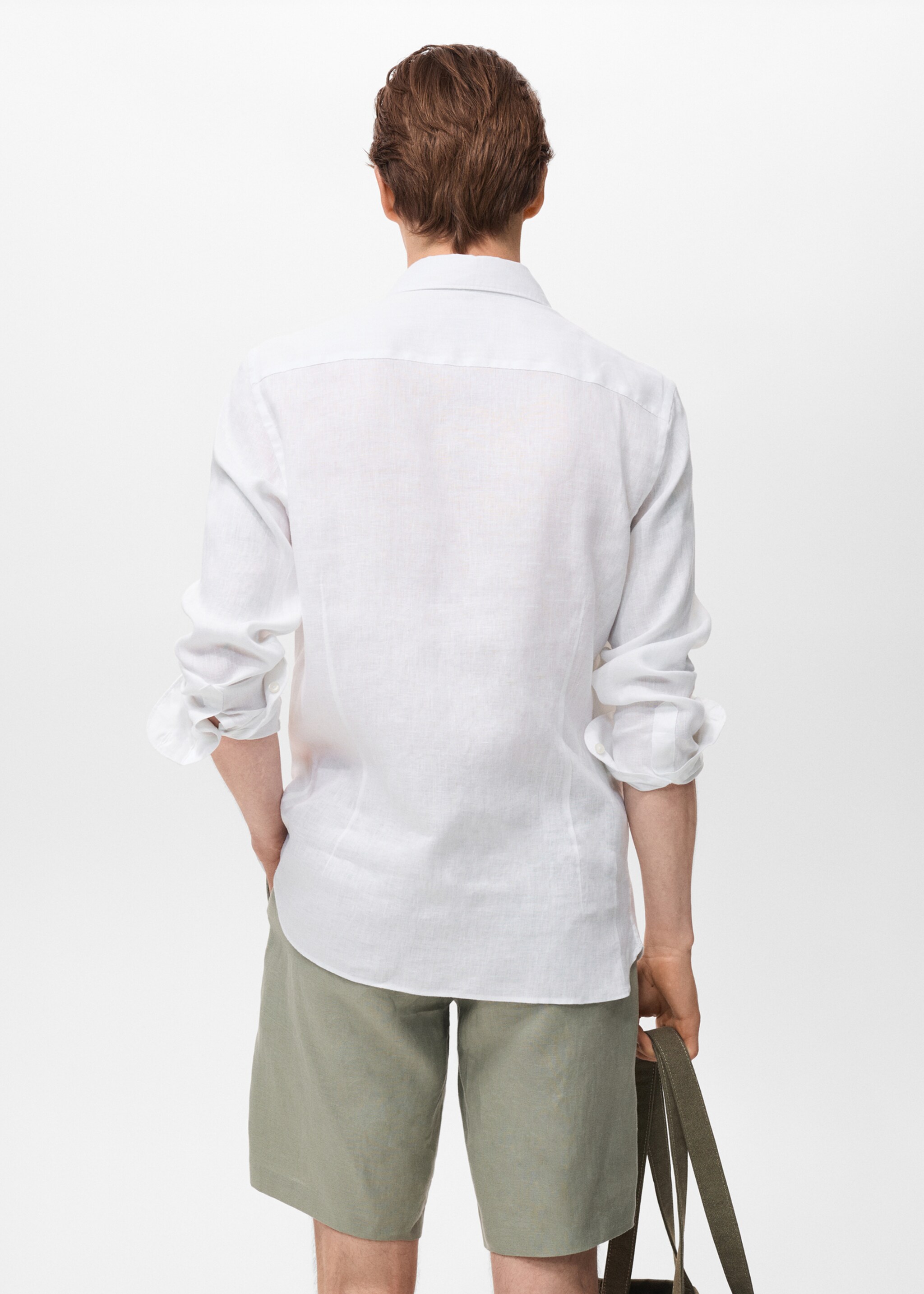 Camisa slim fit 100% lino - Reverso del artículo