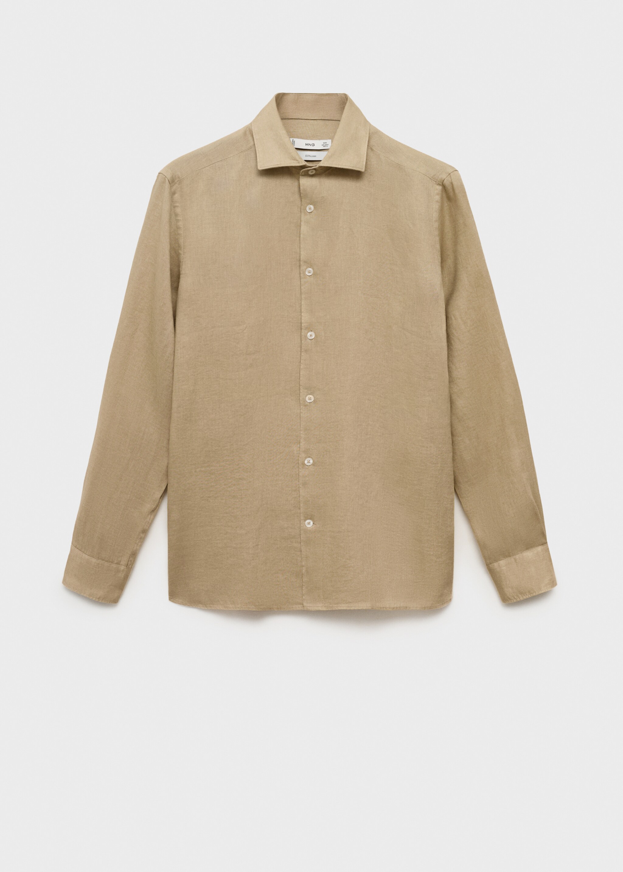 100% linen slim-fit shirt - Article without model