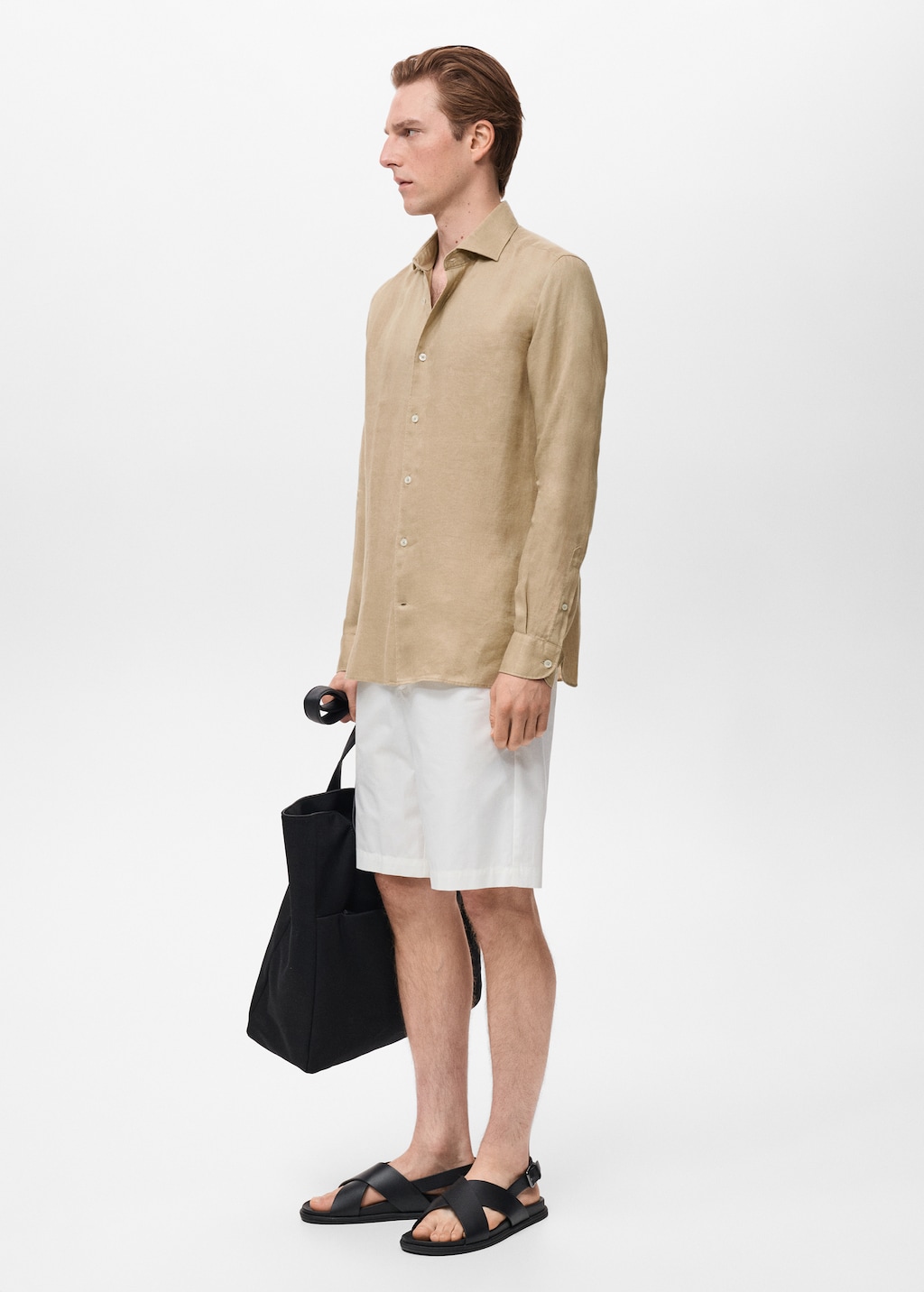 100% linen slim-fit shirt