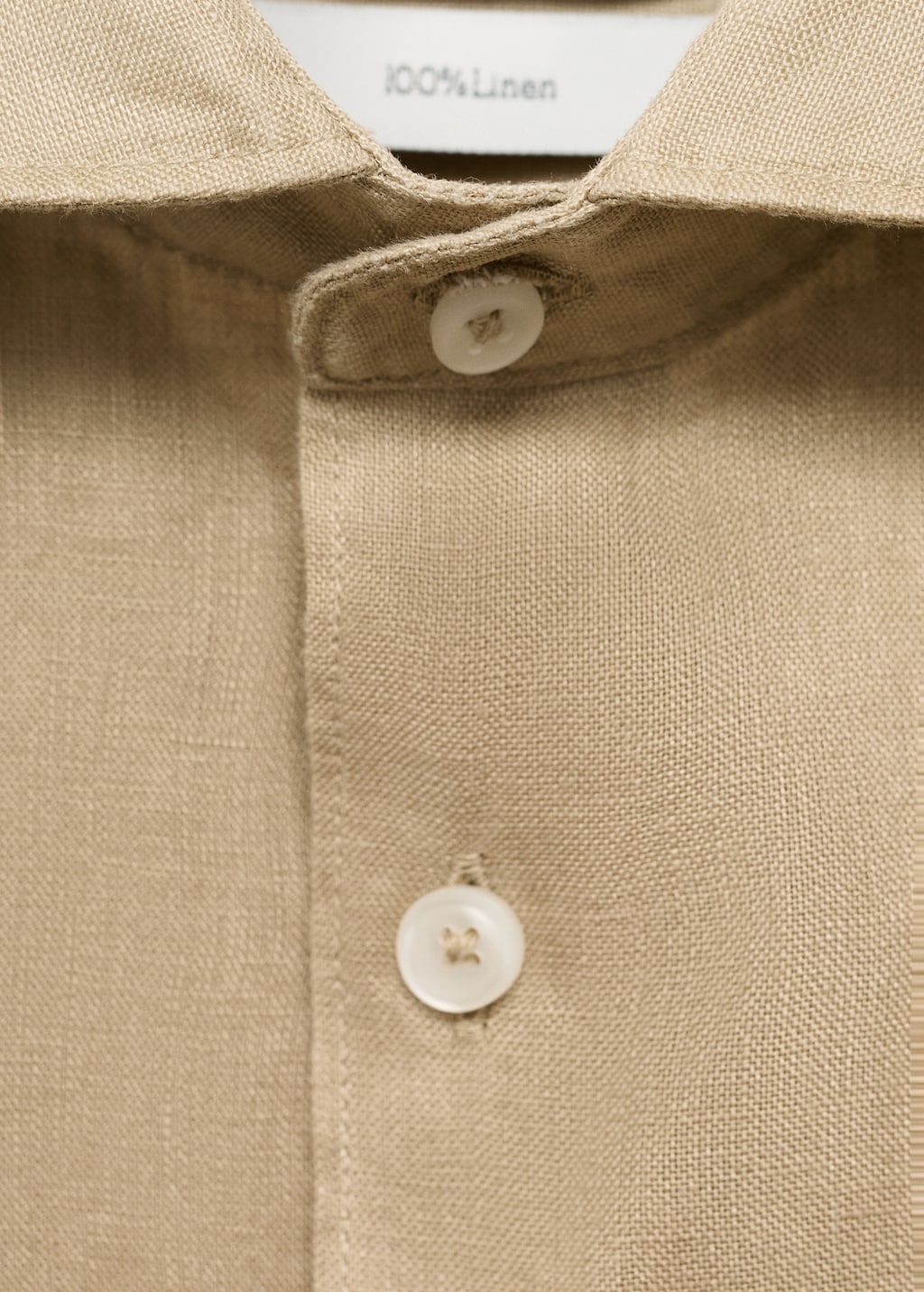 100% linen slim-fit shirt