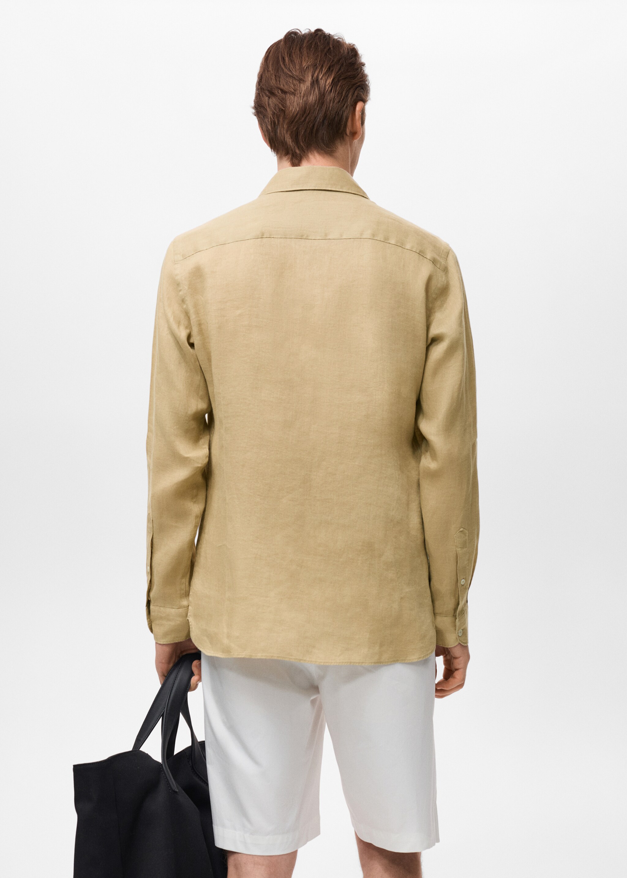 100% linen slim-fit shirt - Reverse of the article